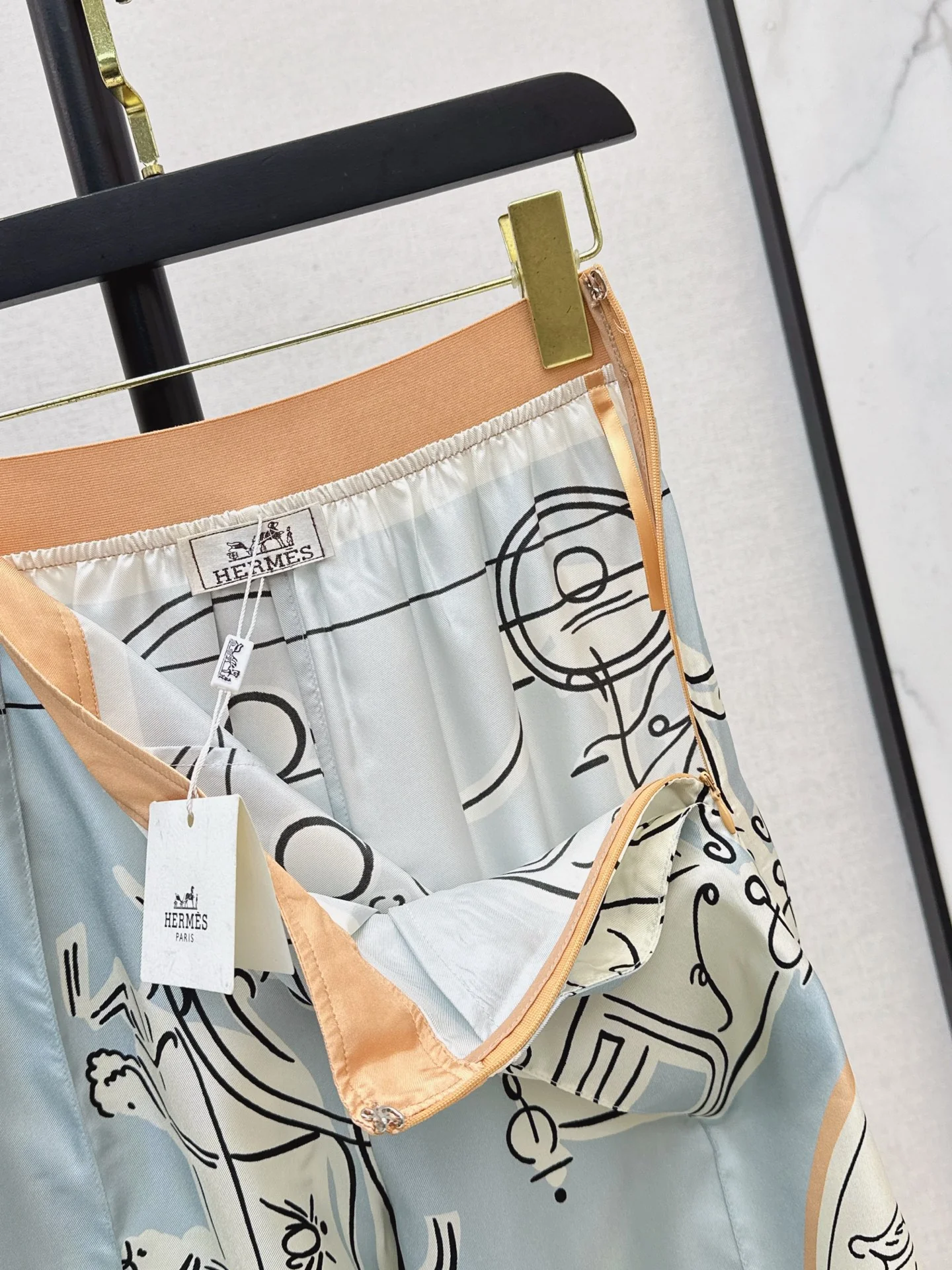 Herm 26ss print wide-leg pants