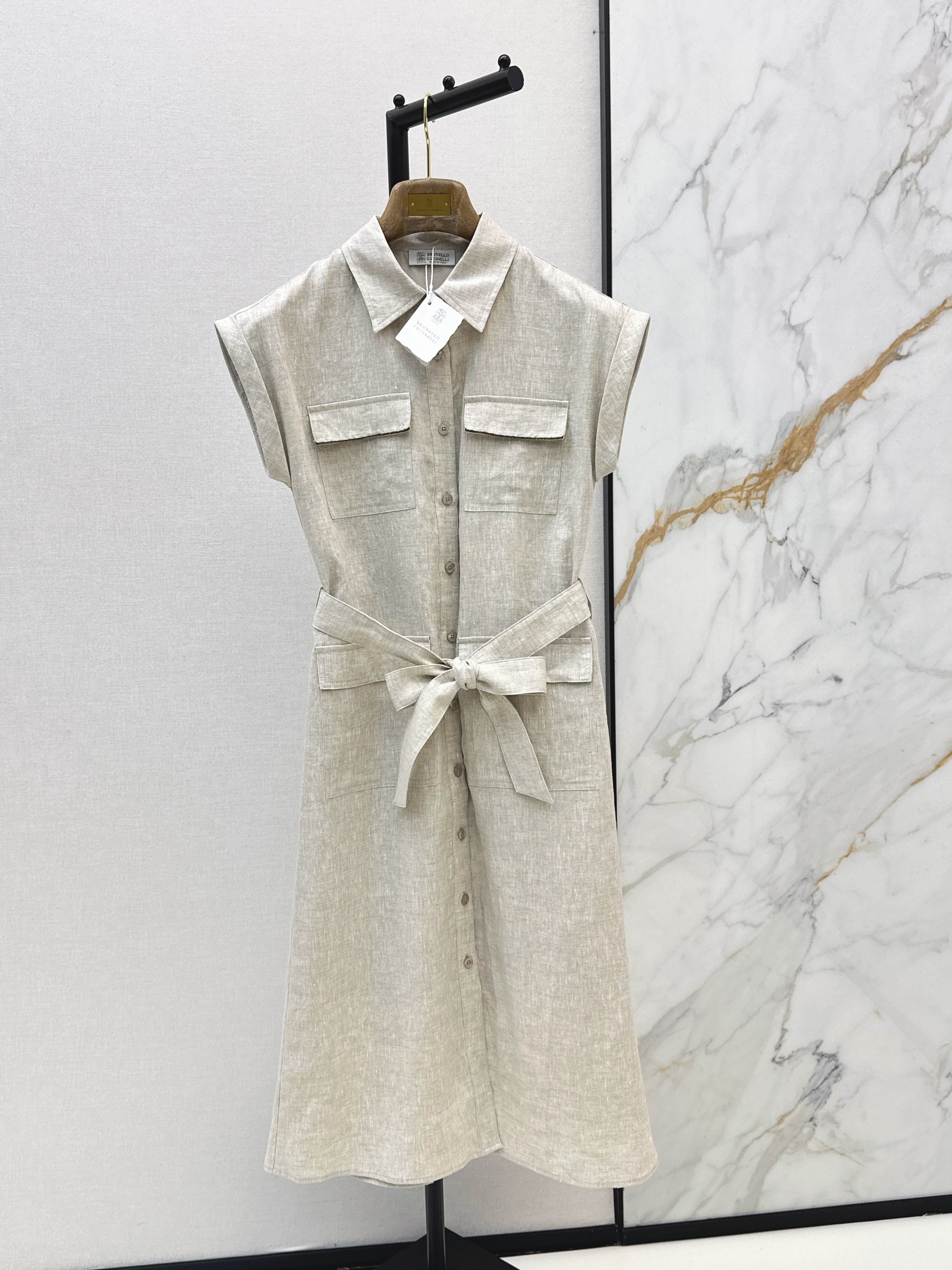 Brun 26ss linen dress