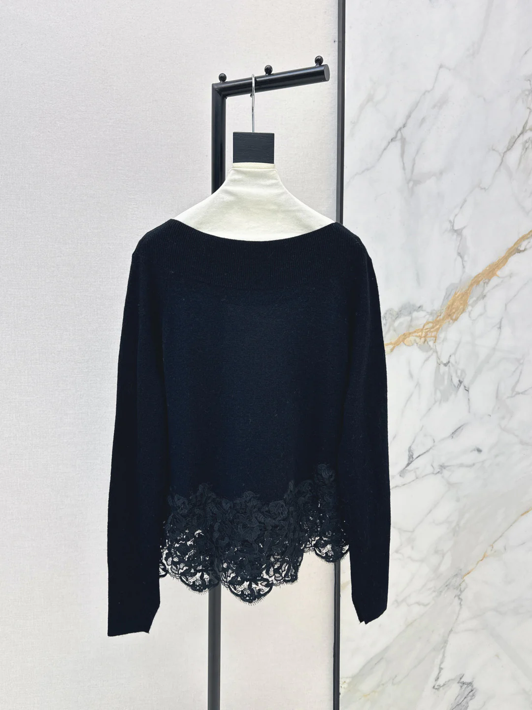 ES 26ss embroidery lace sweater