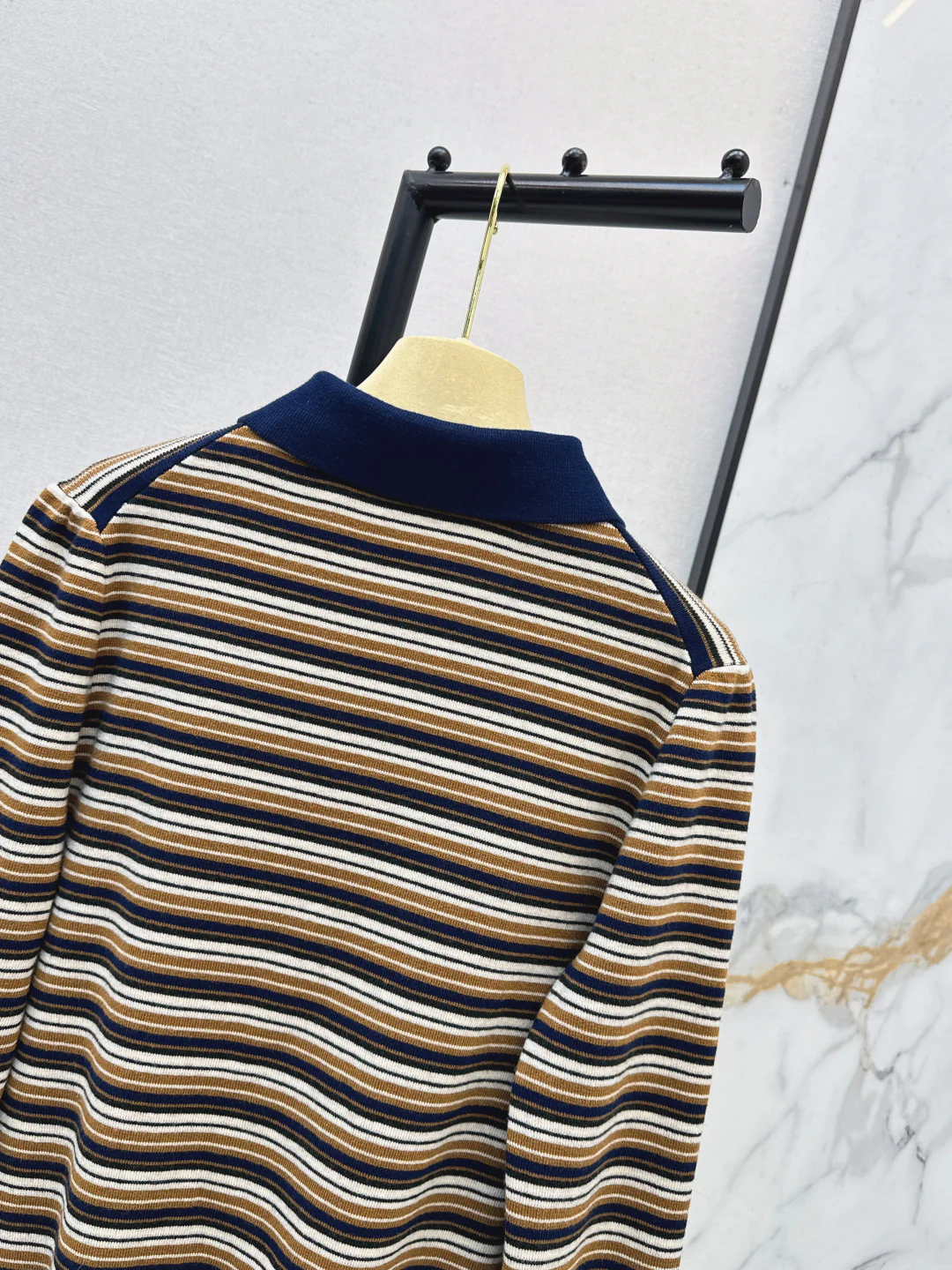 Miu 26ss stripe polo shirts