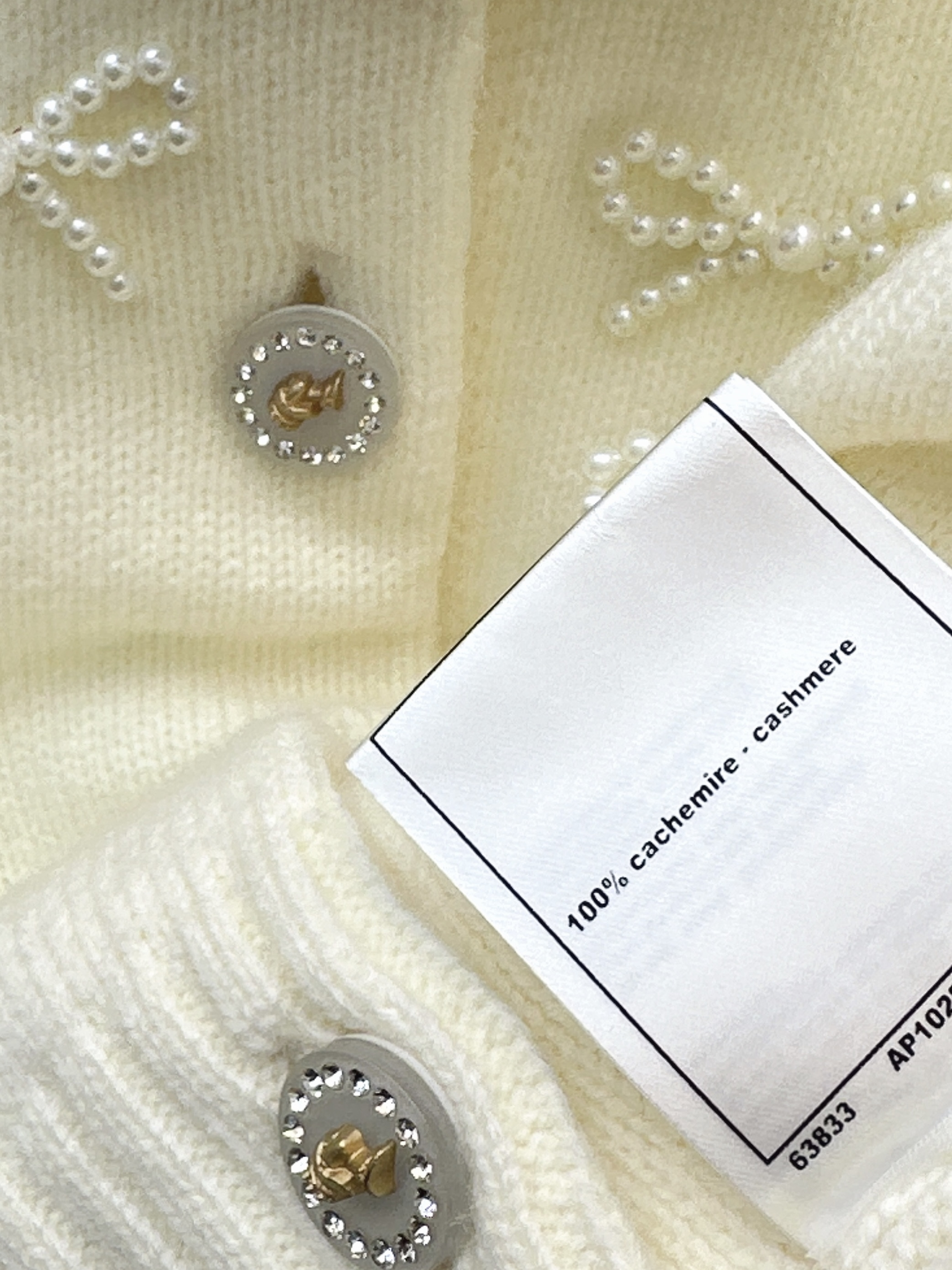 Chan 26ss bow knitted cardigan