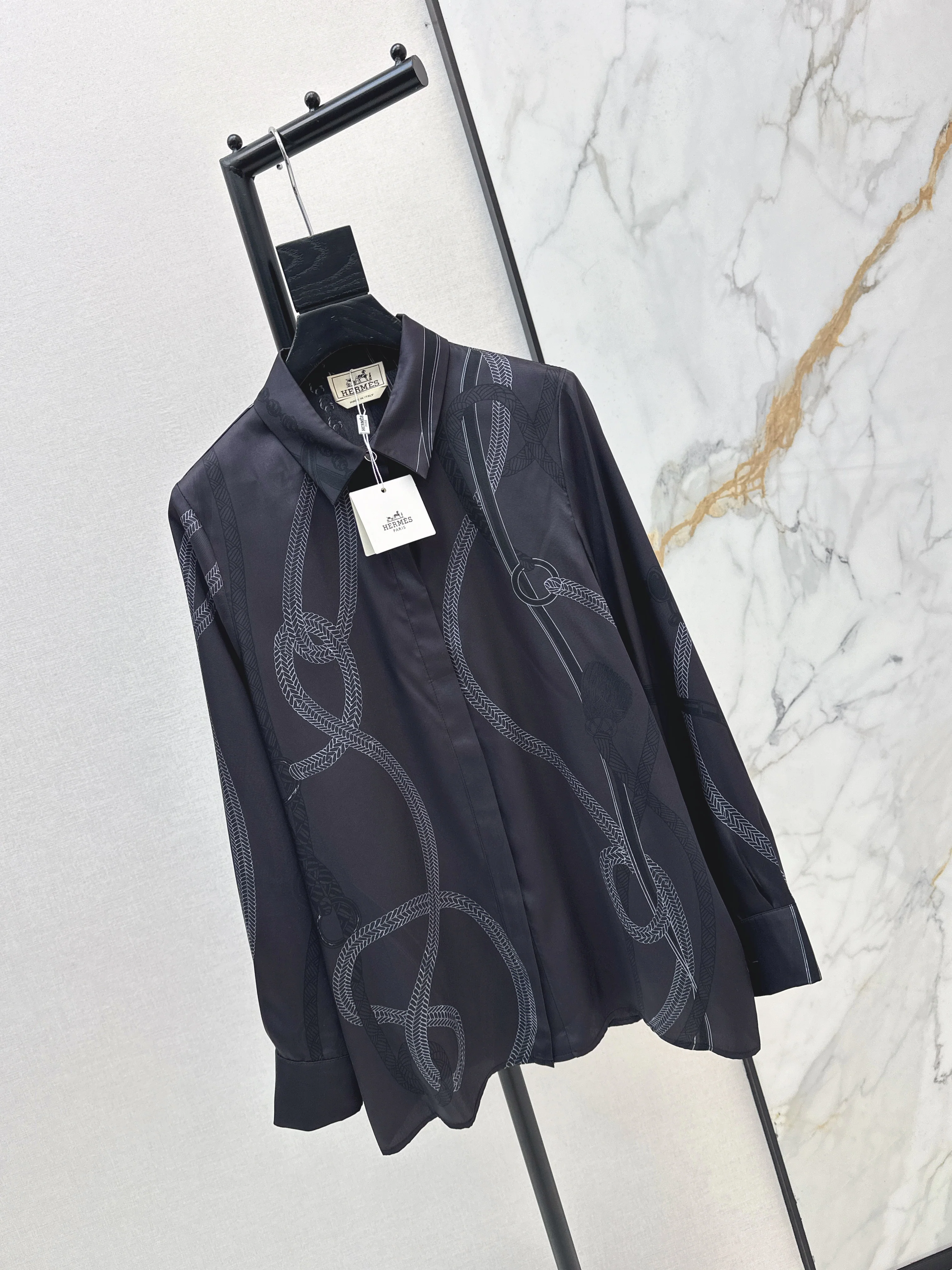 Herm 26ss print silk shirts