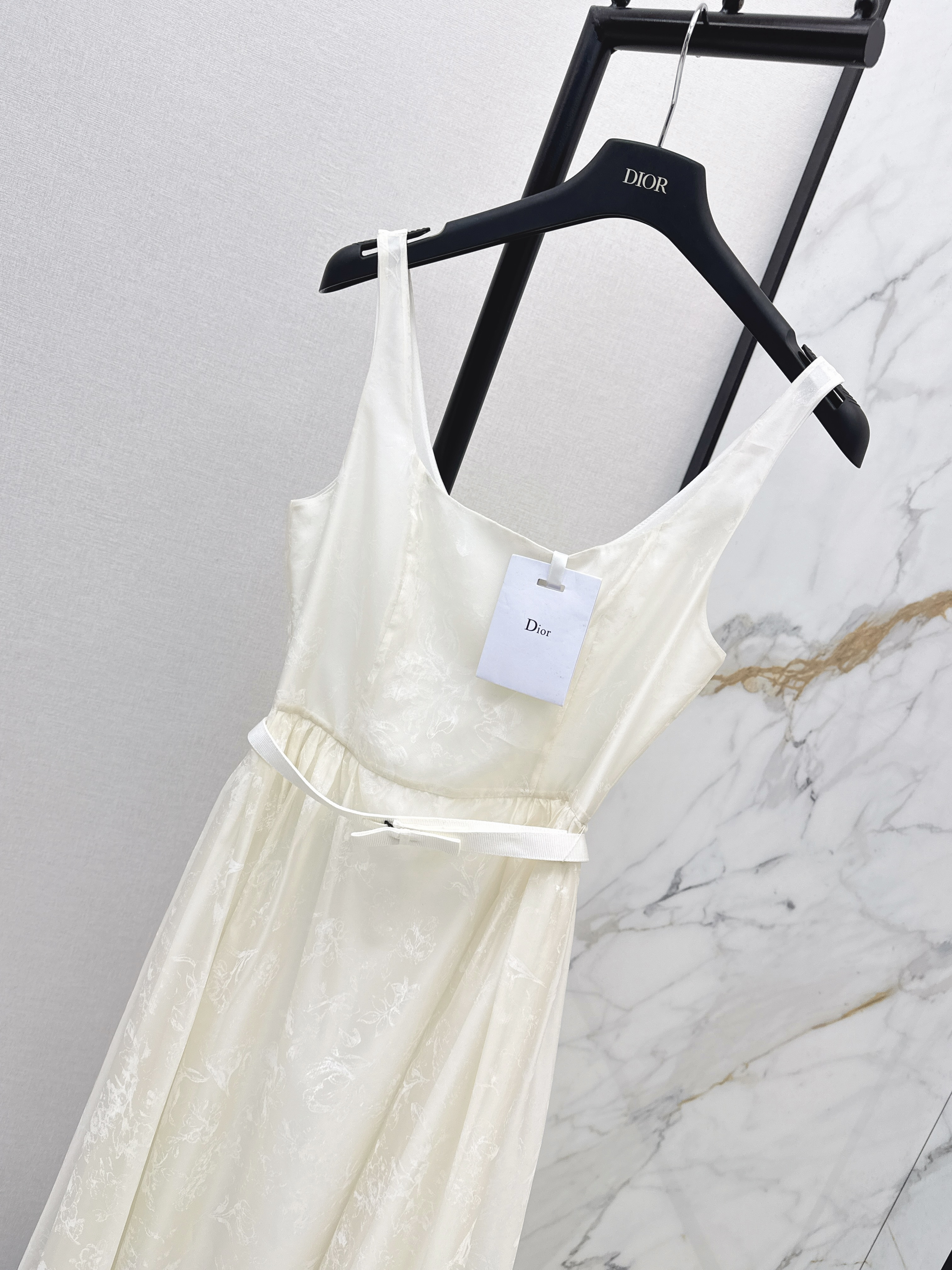 CD 26ss jacquard slip silk dress