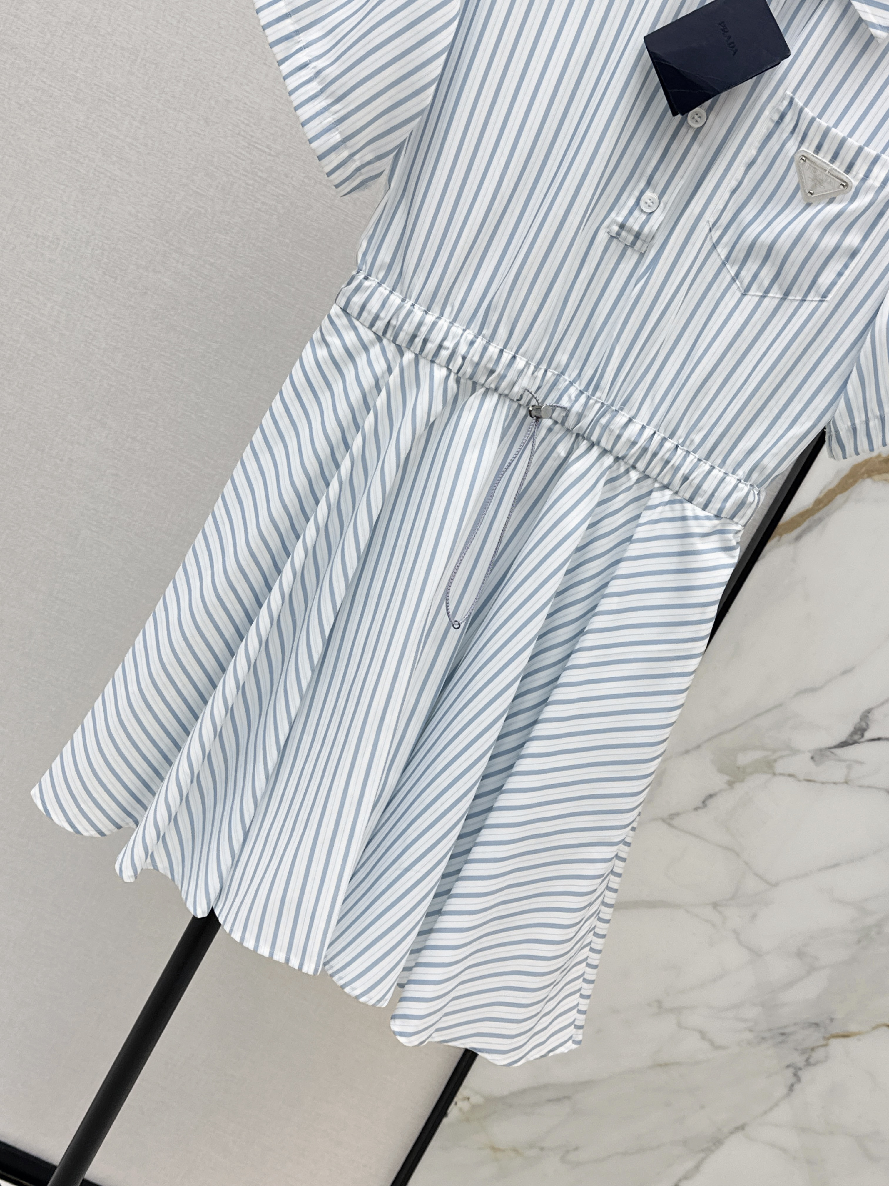 Pra 26ss stripe shirt dress