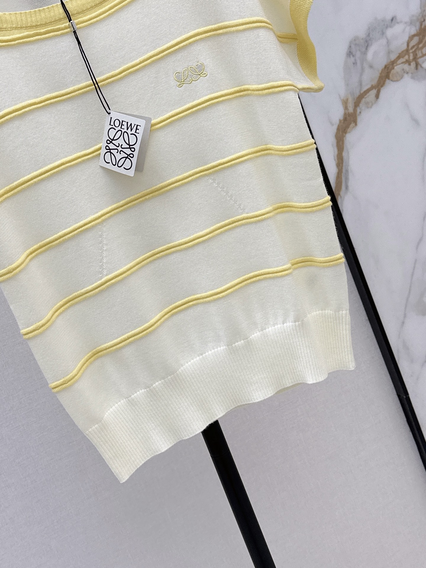 Loe 26ss stripe knit sweater