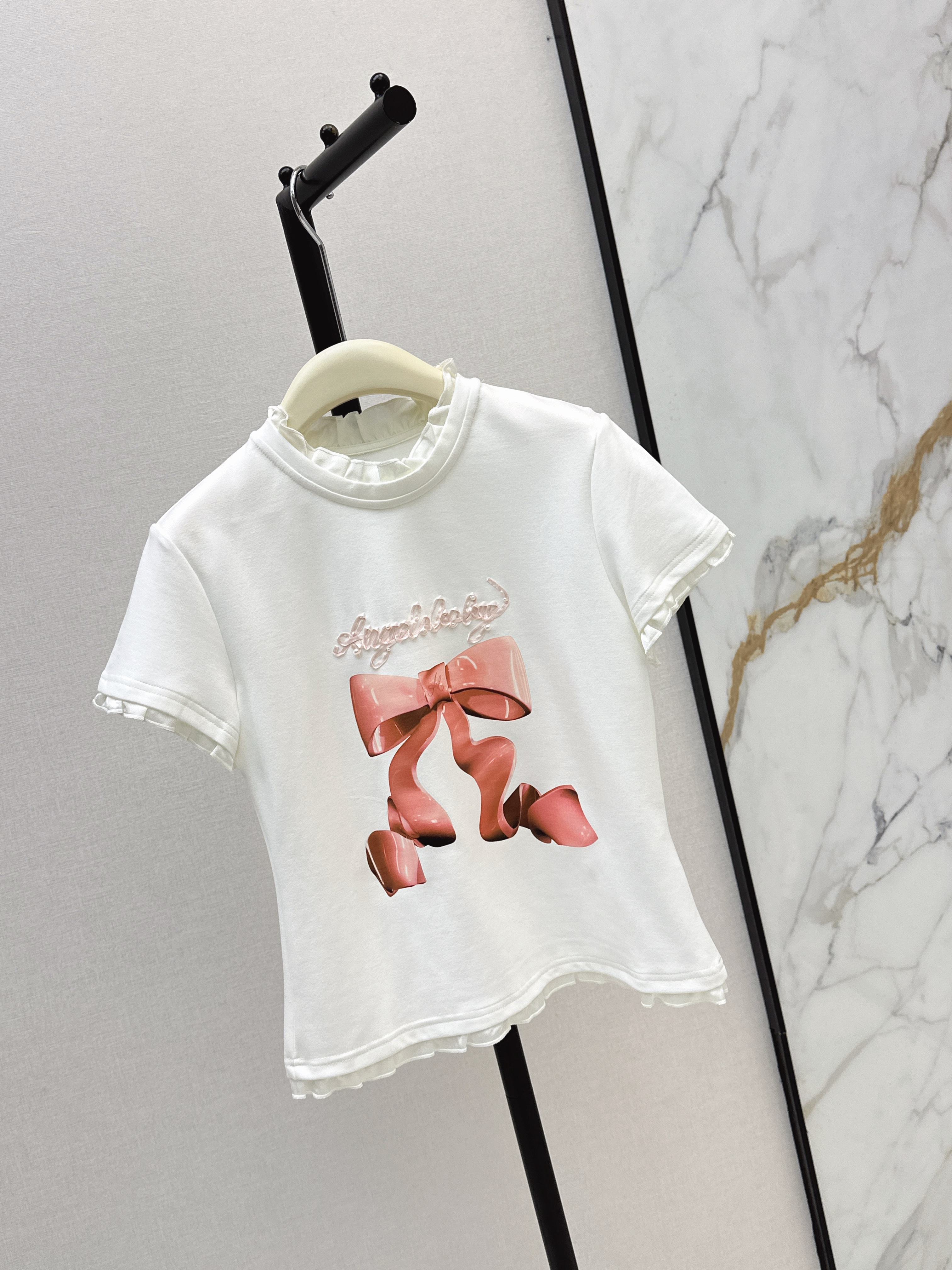 26SS Bow Graphic T-Shirt