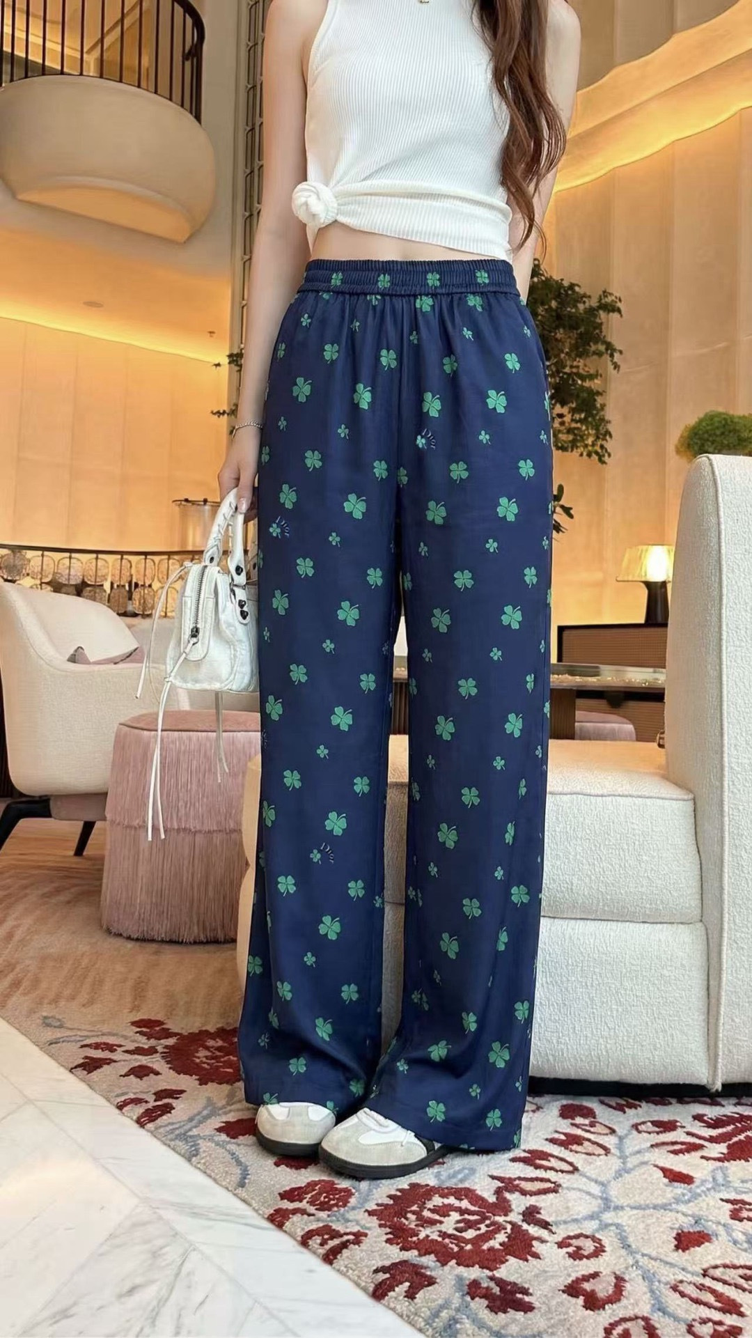 CD 26ss print straight pants