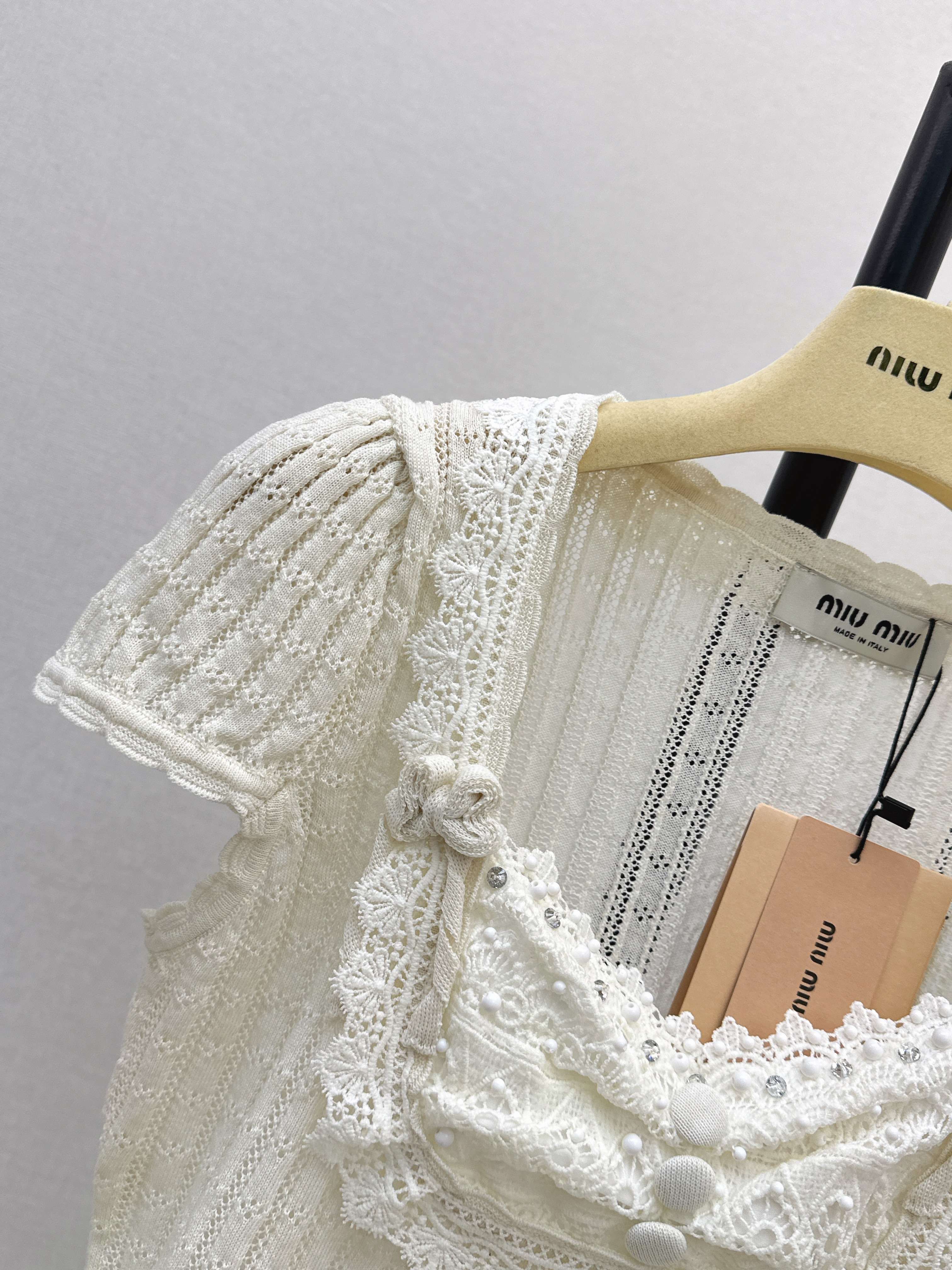 Miu 26SS Lace Knit Top