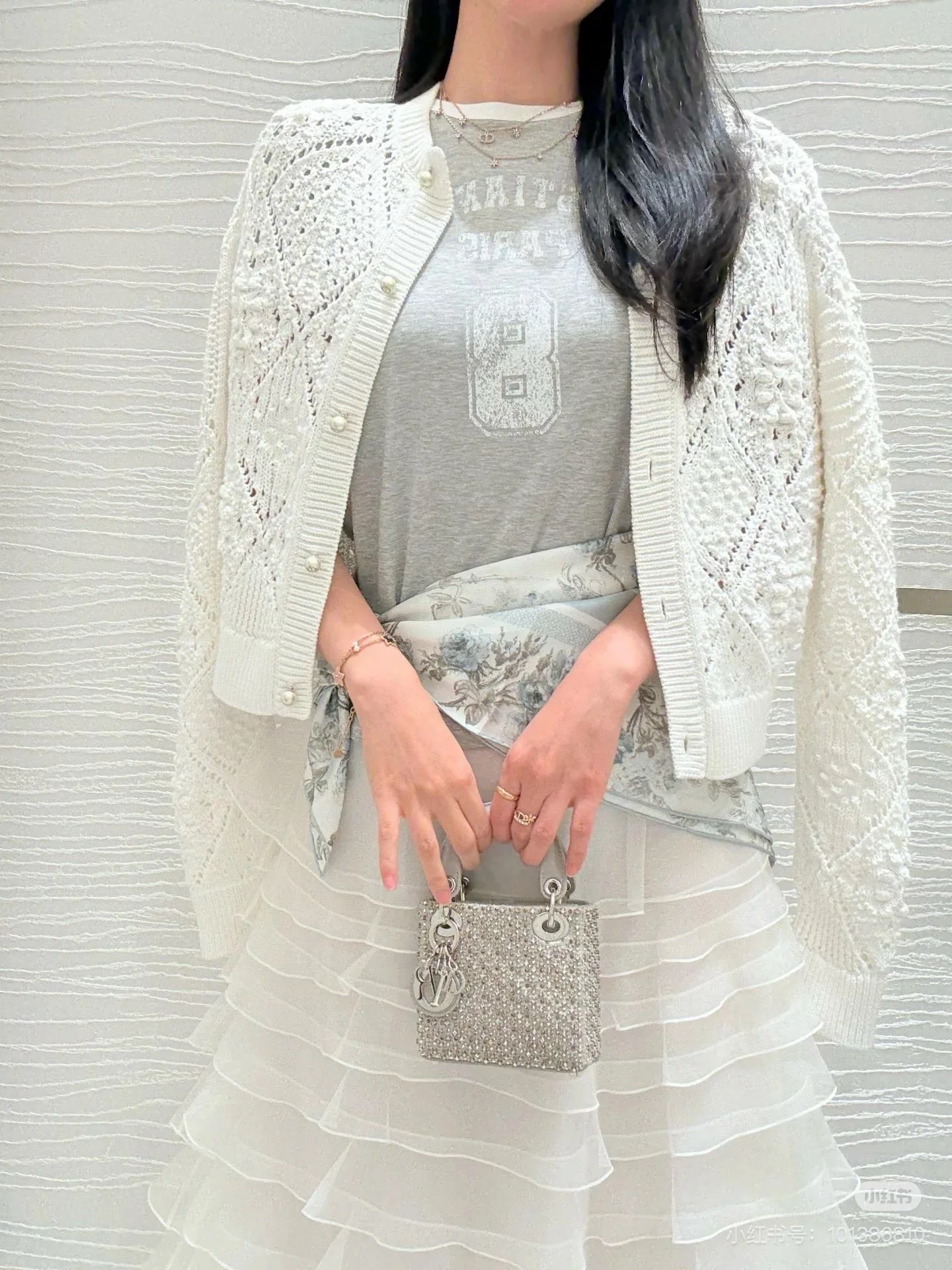 CD 26ss jacquard knit cardigan