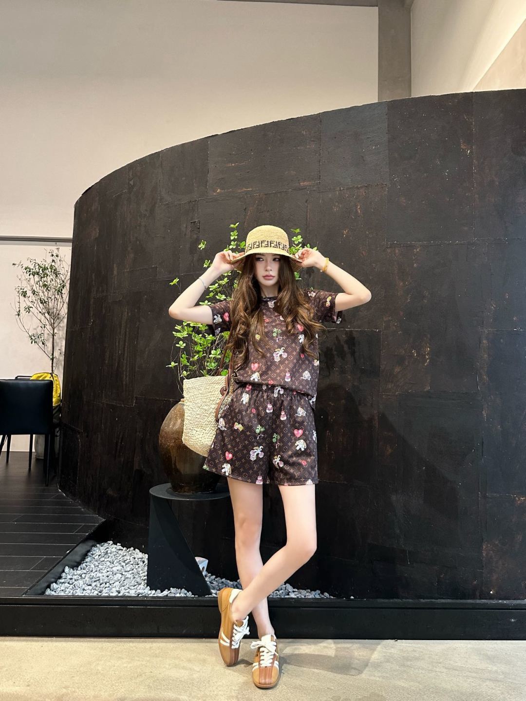 Loui 26ss monograw print suit