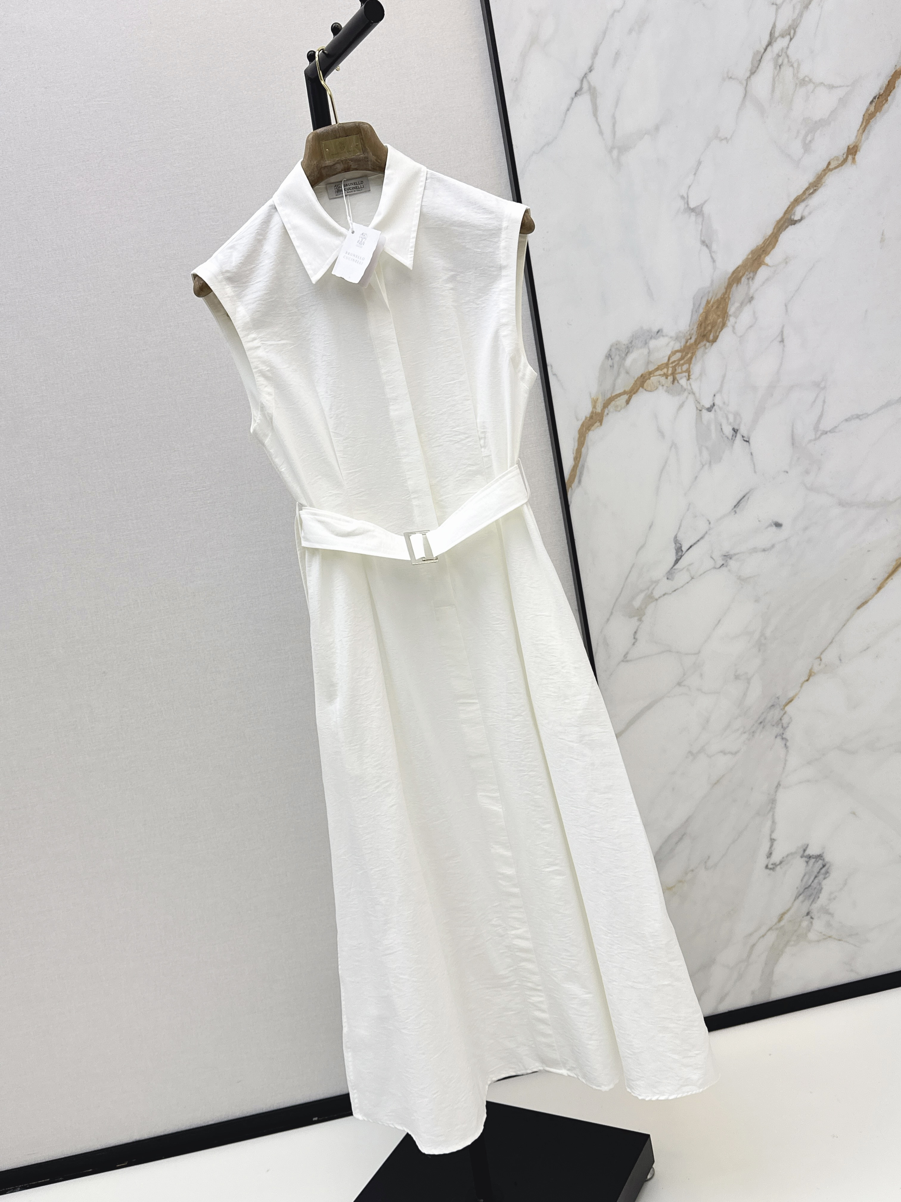 Brun 26ss sleeveless shirt dress