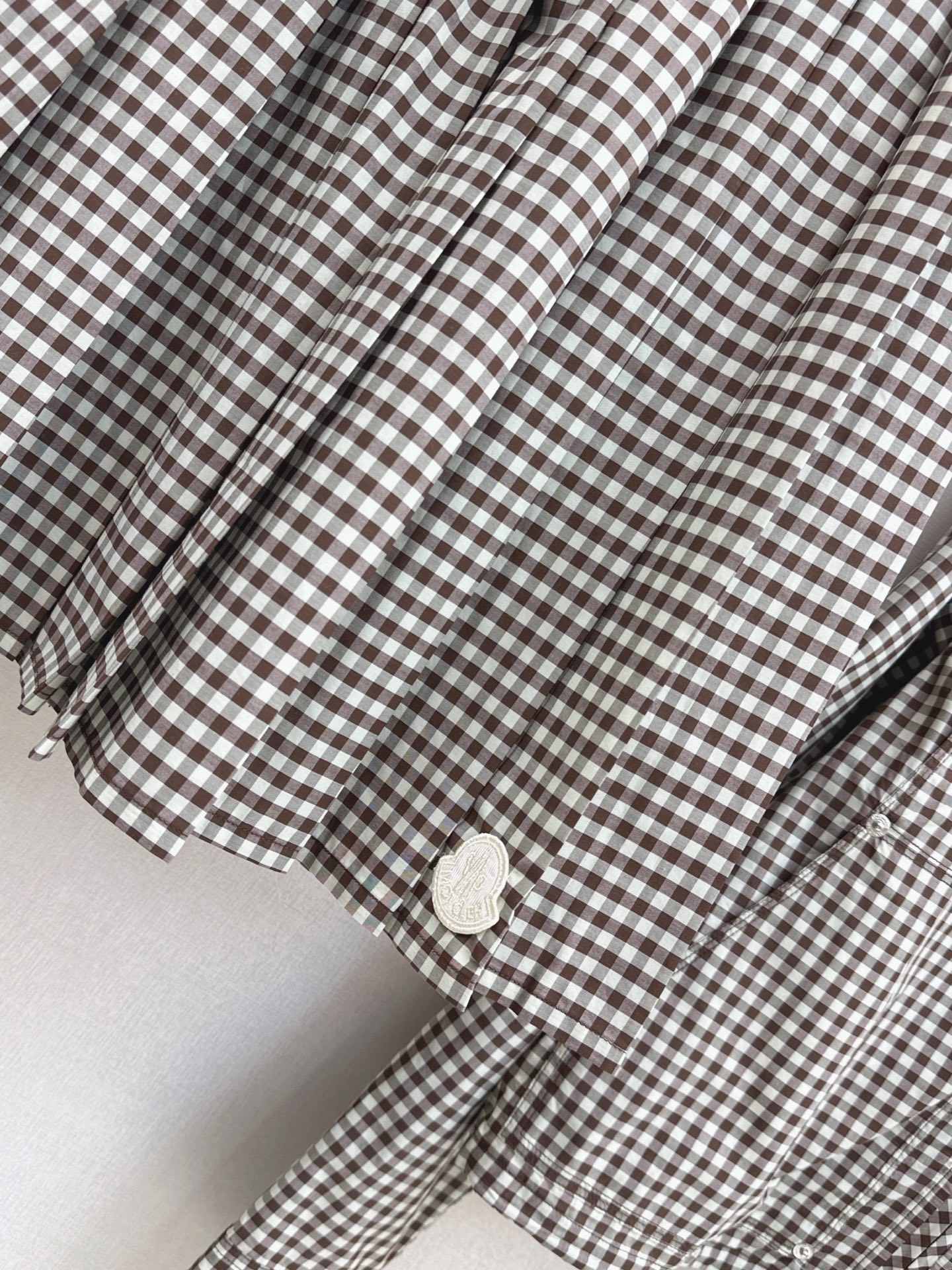 Monc 26ss check jacket pleated skirt sets
