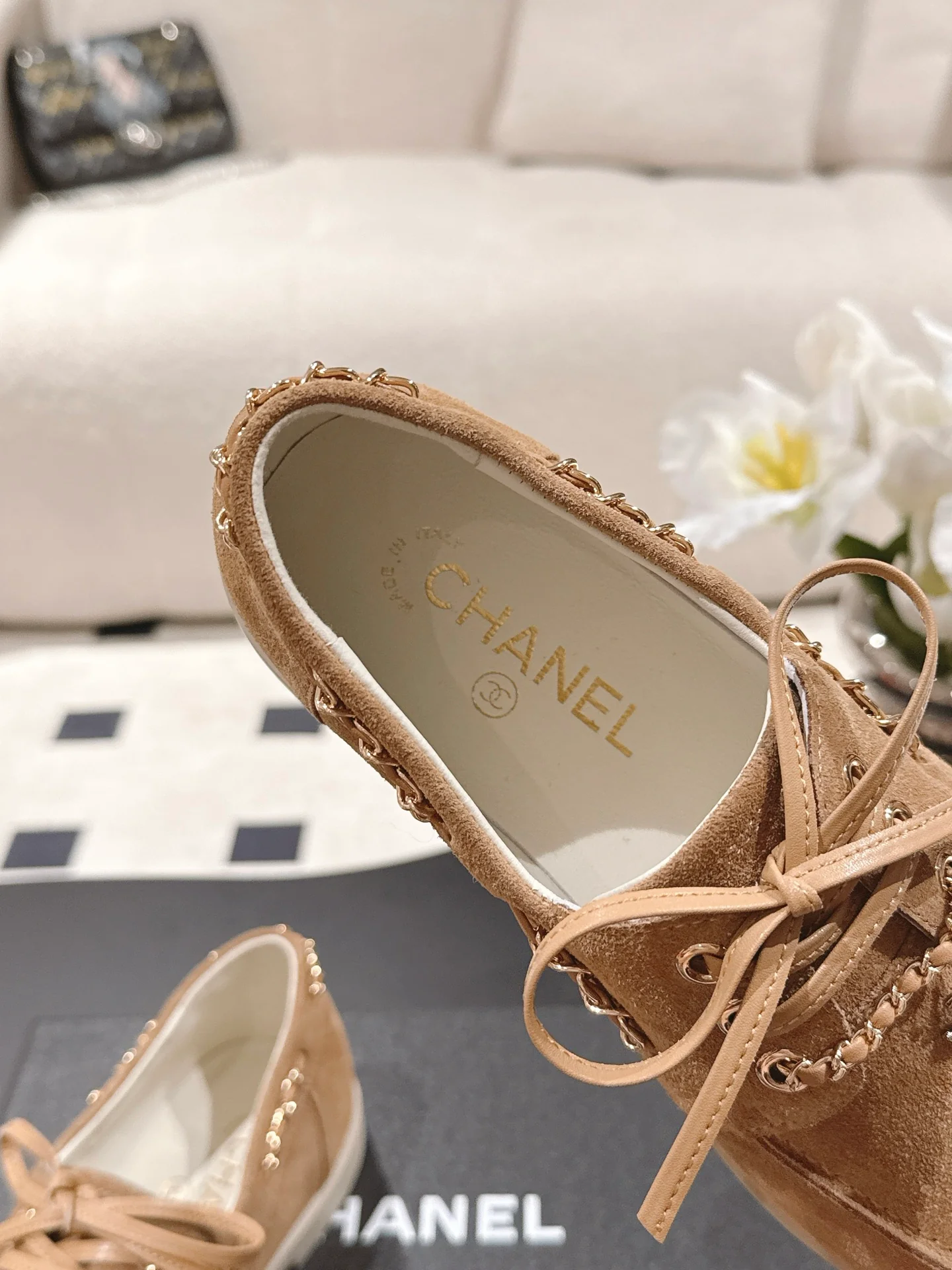 Chan 25fw suede loafers