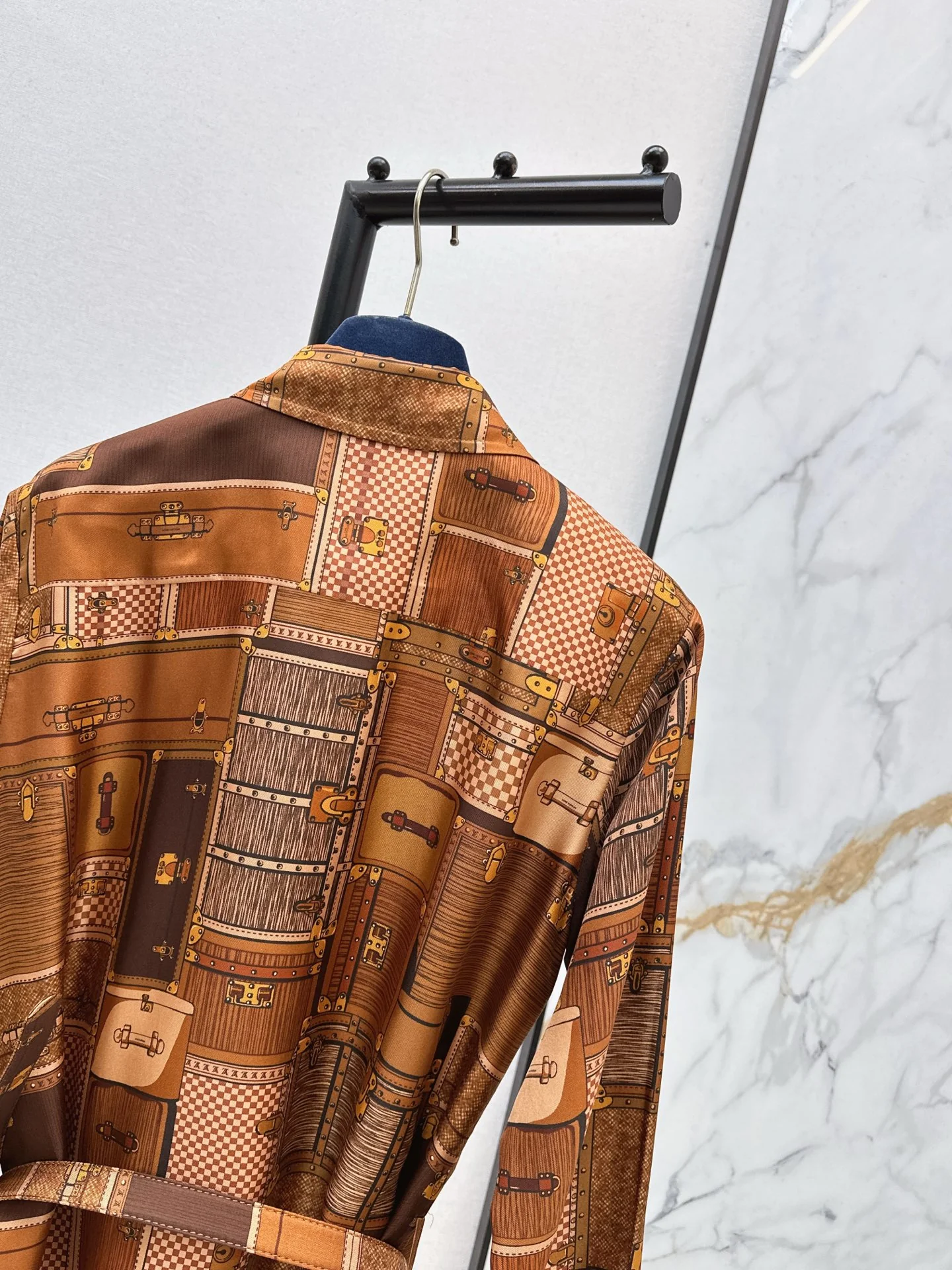 Louis 26ss print silk dress