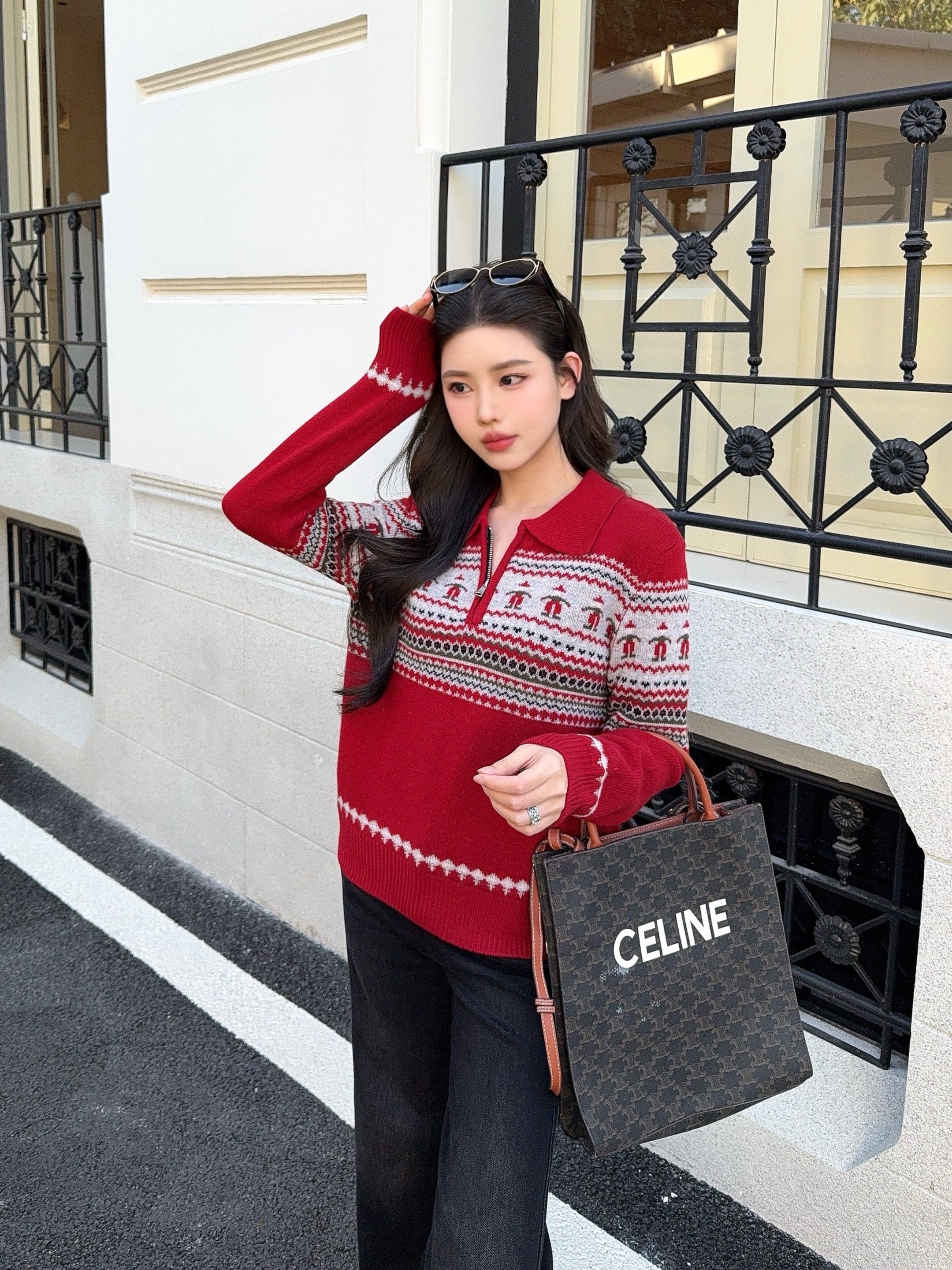 Chan 26ss fair isle sweater