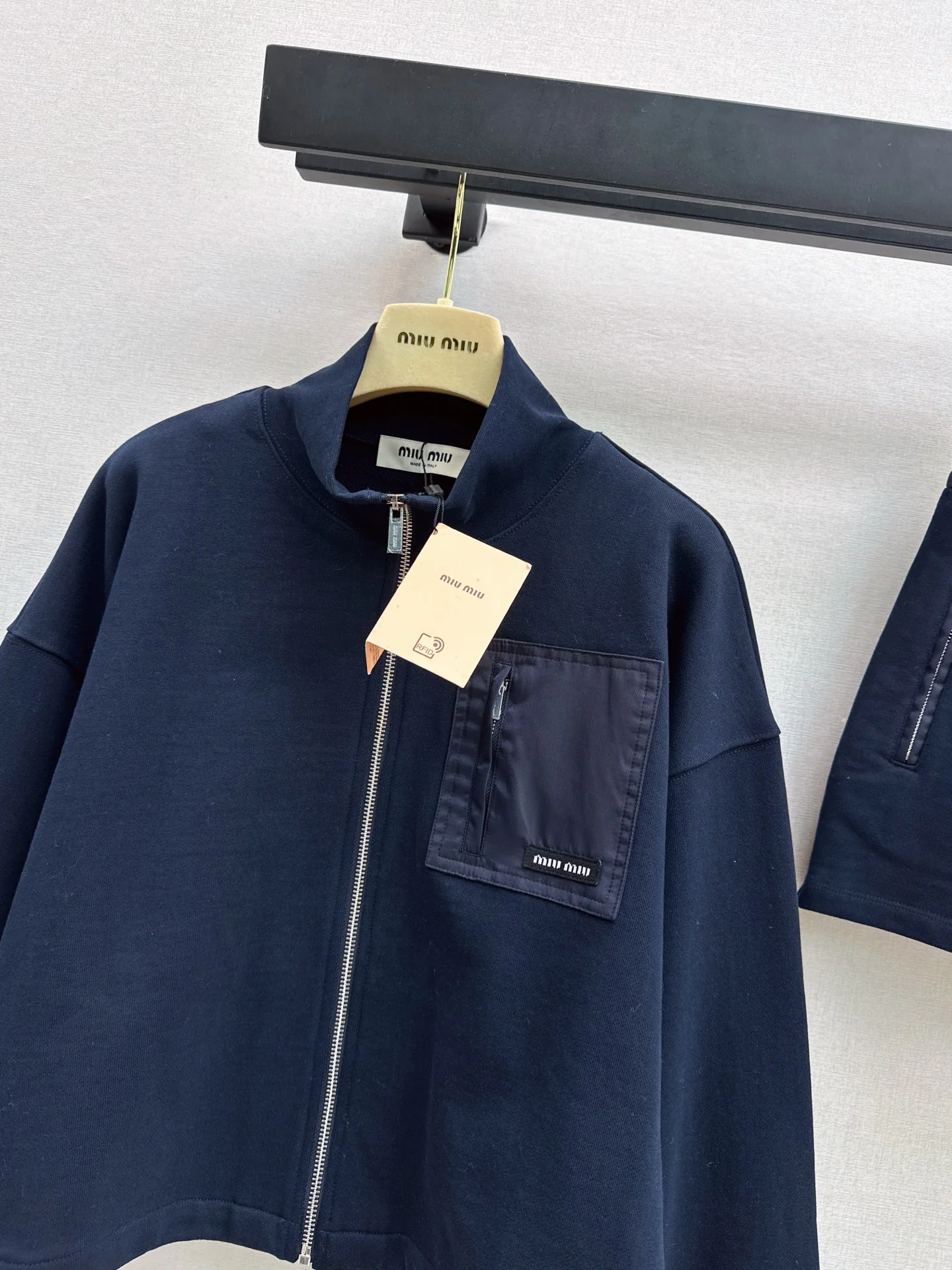 Miu 25fw zip-up jacket