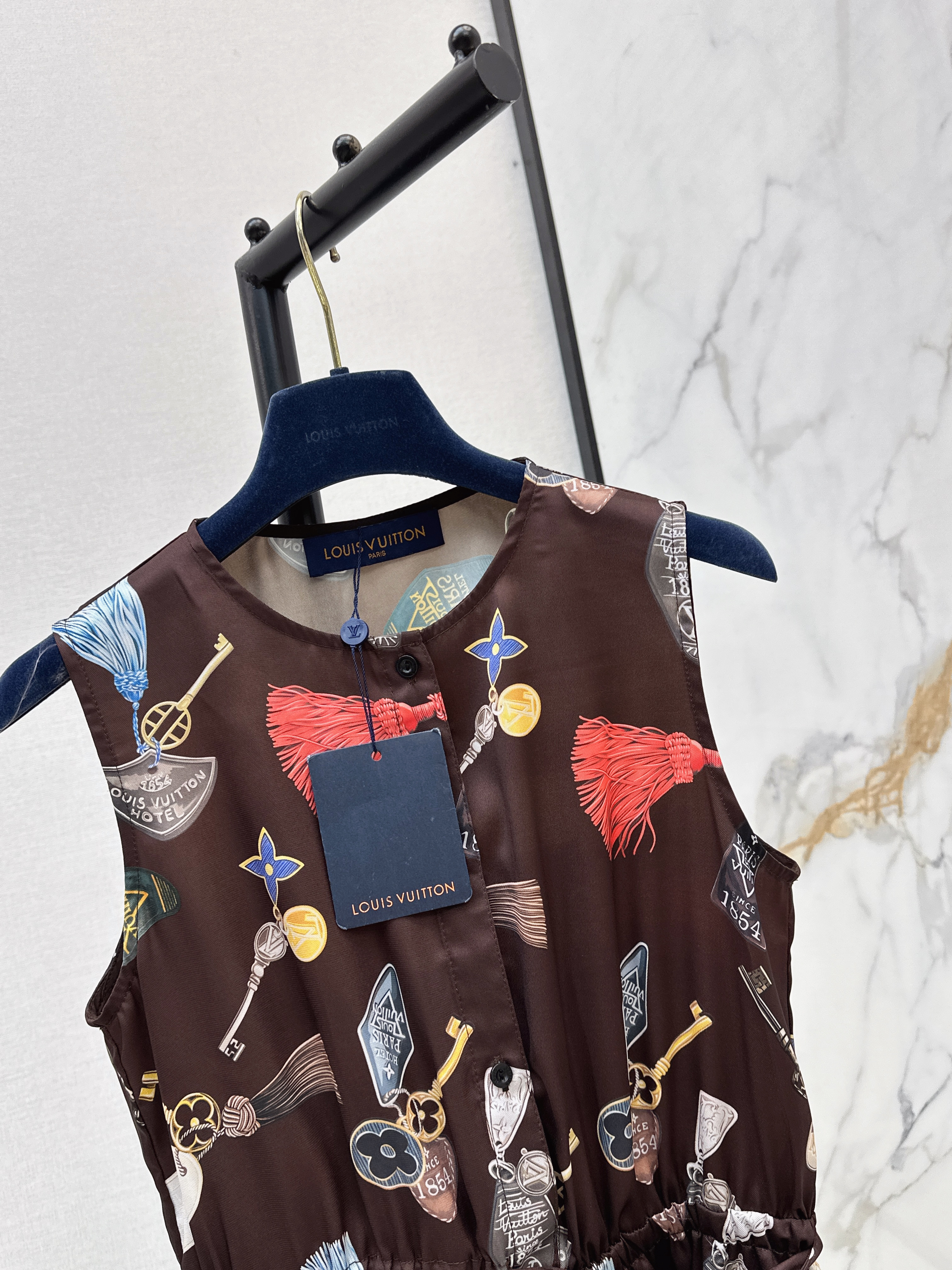Loui 26ss sleeveless print dress