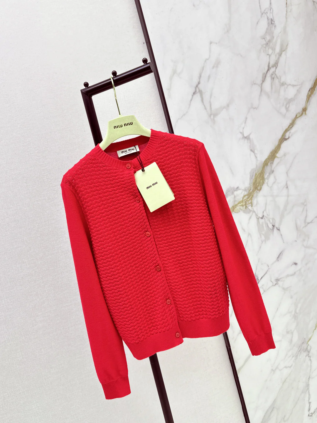 Miu 26ss knitted cardigan