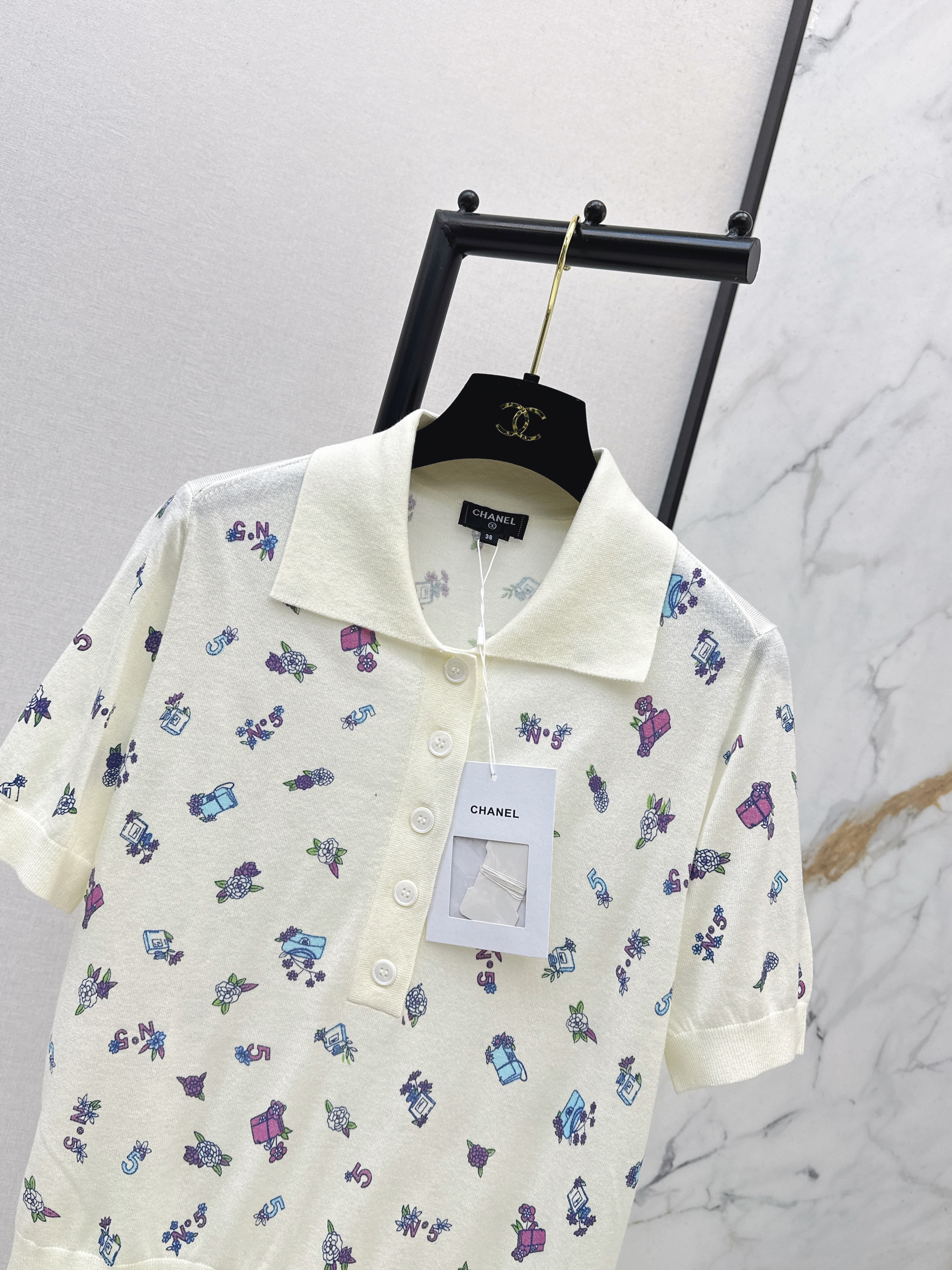 Chan 26ss embroidery knit sweater