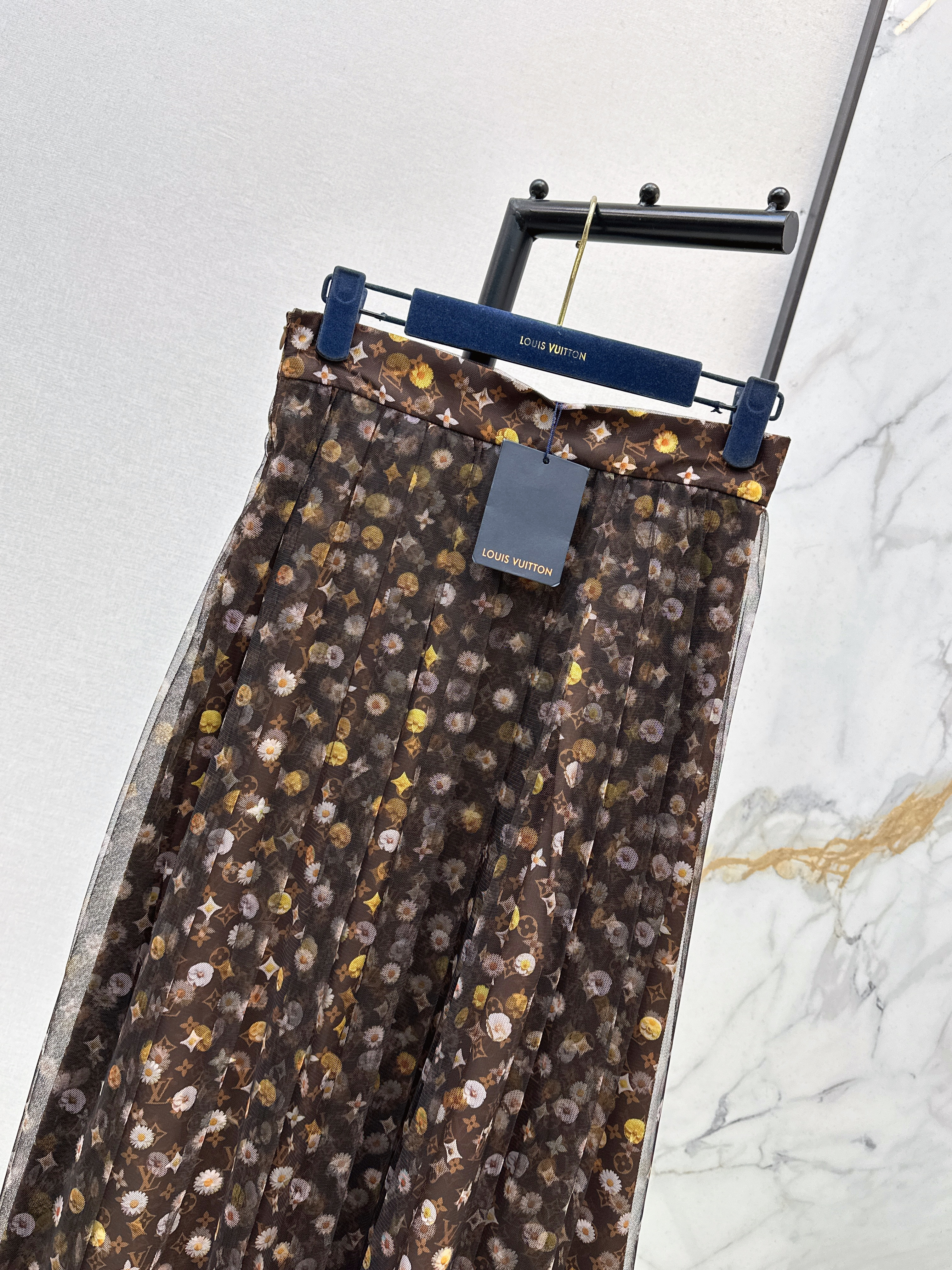 Loui 26ss print mesh skirt
