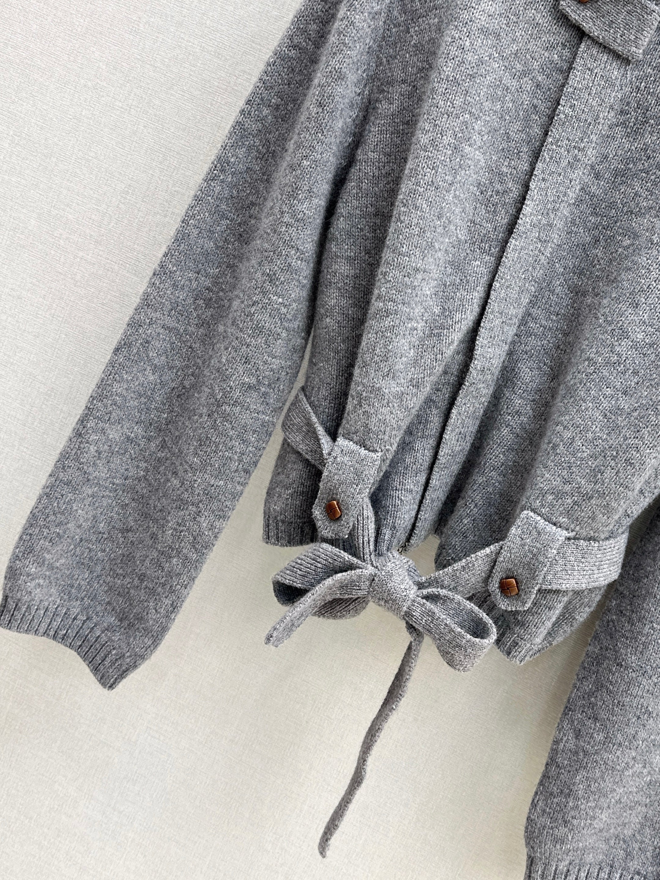 Loro 26ss outfit sets zip-up cardigan+skirts