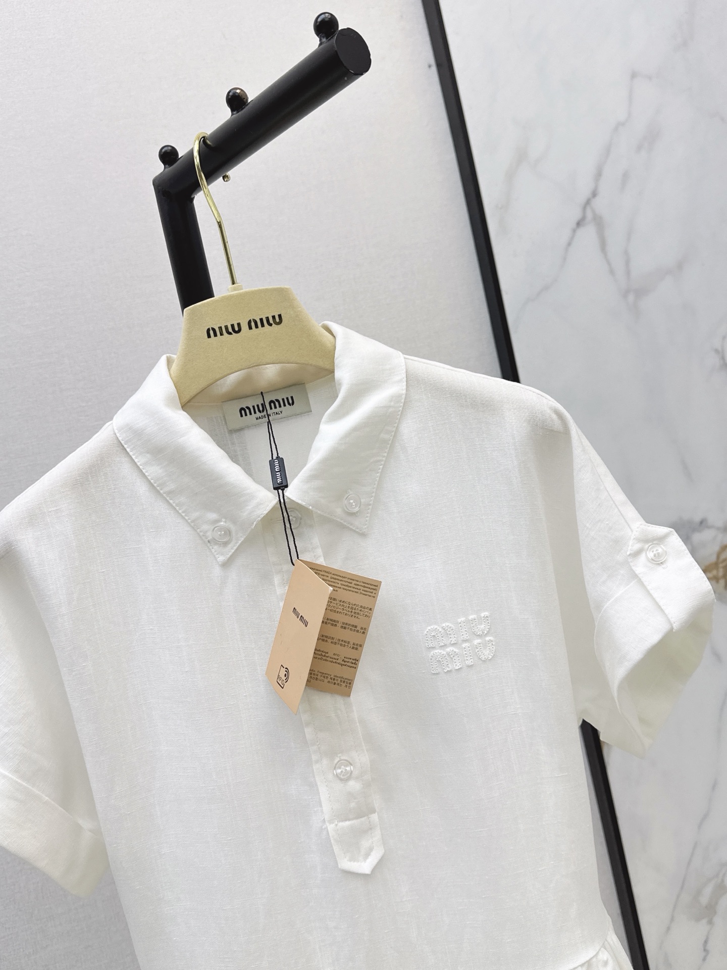 Miu 26ss cargo pocket shirt dress