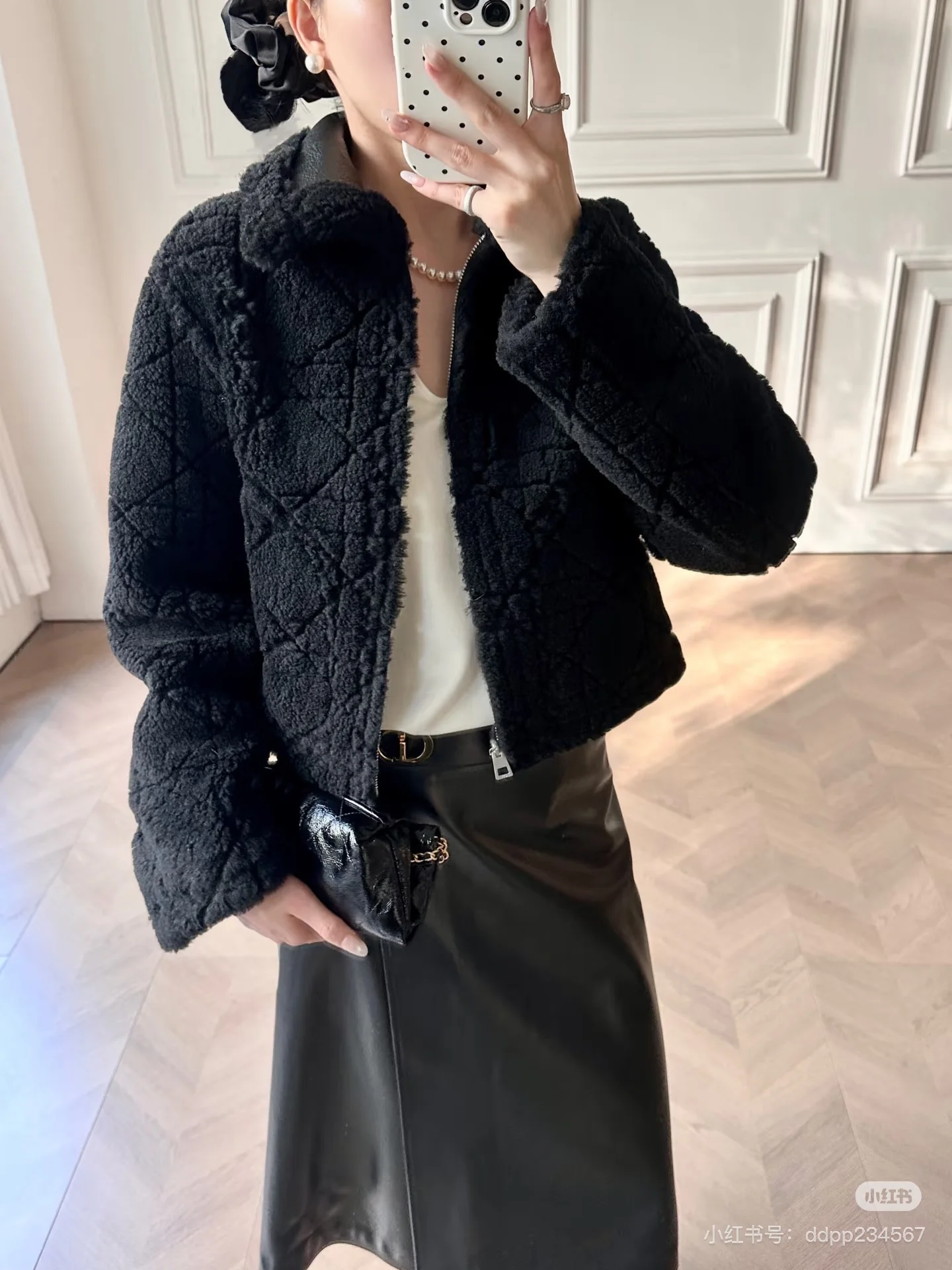 CD 26ss reversible fur jacket