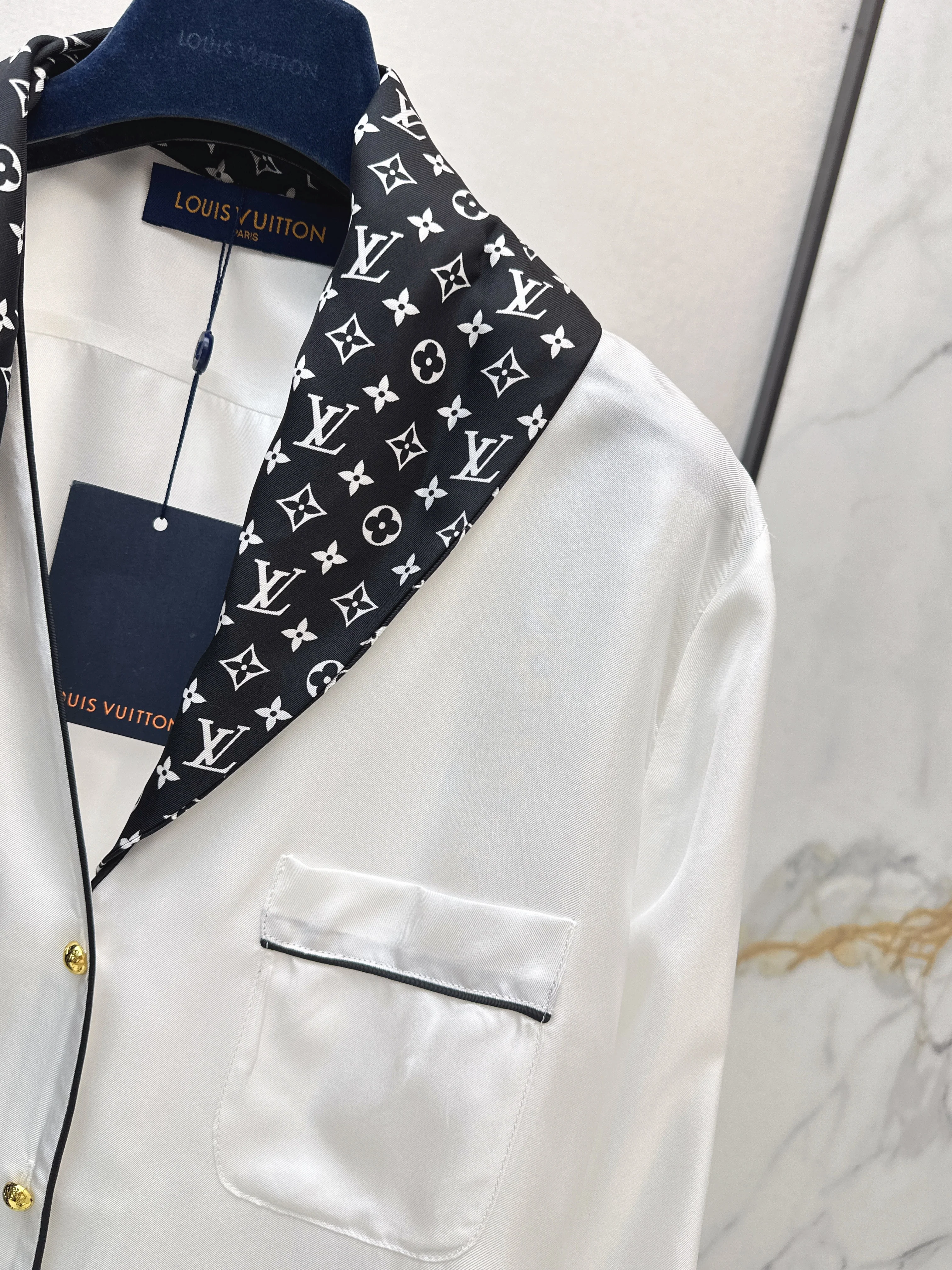 Louis 26ss print silk shirts