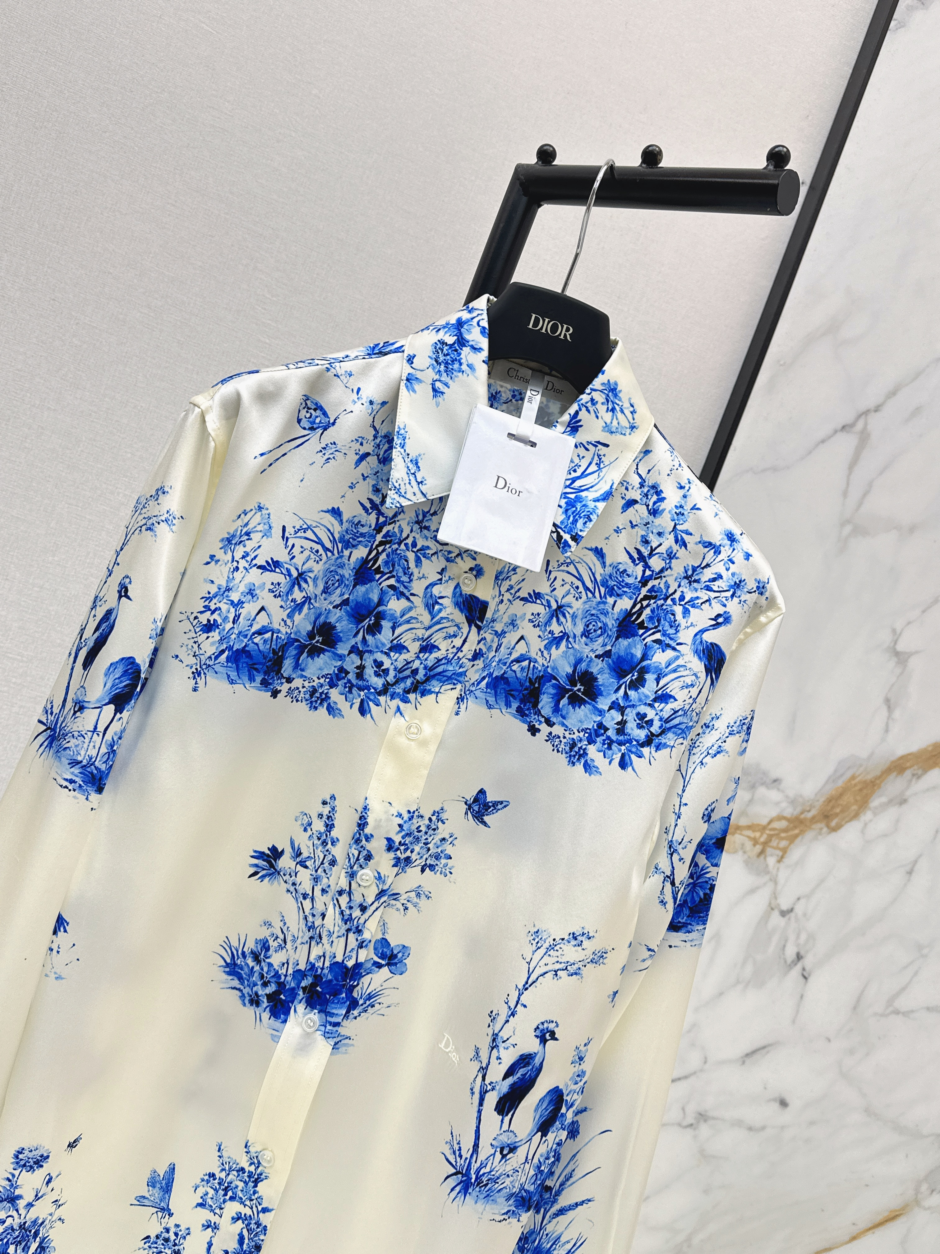 CD 26ss print silk shirt