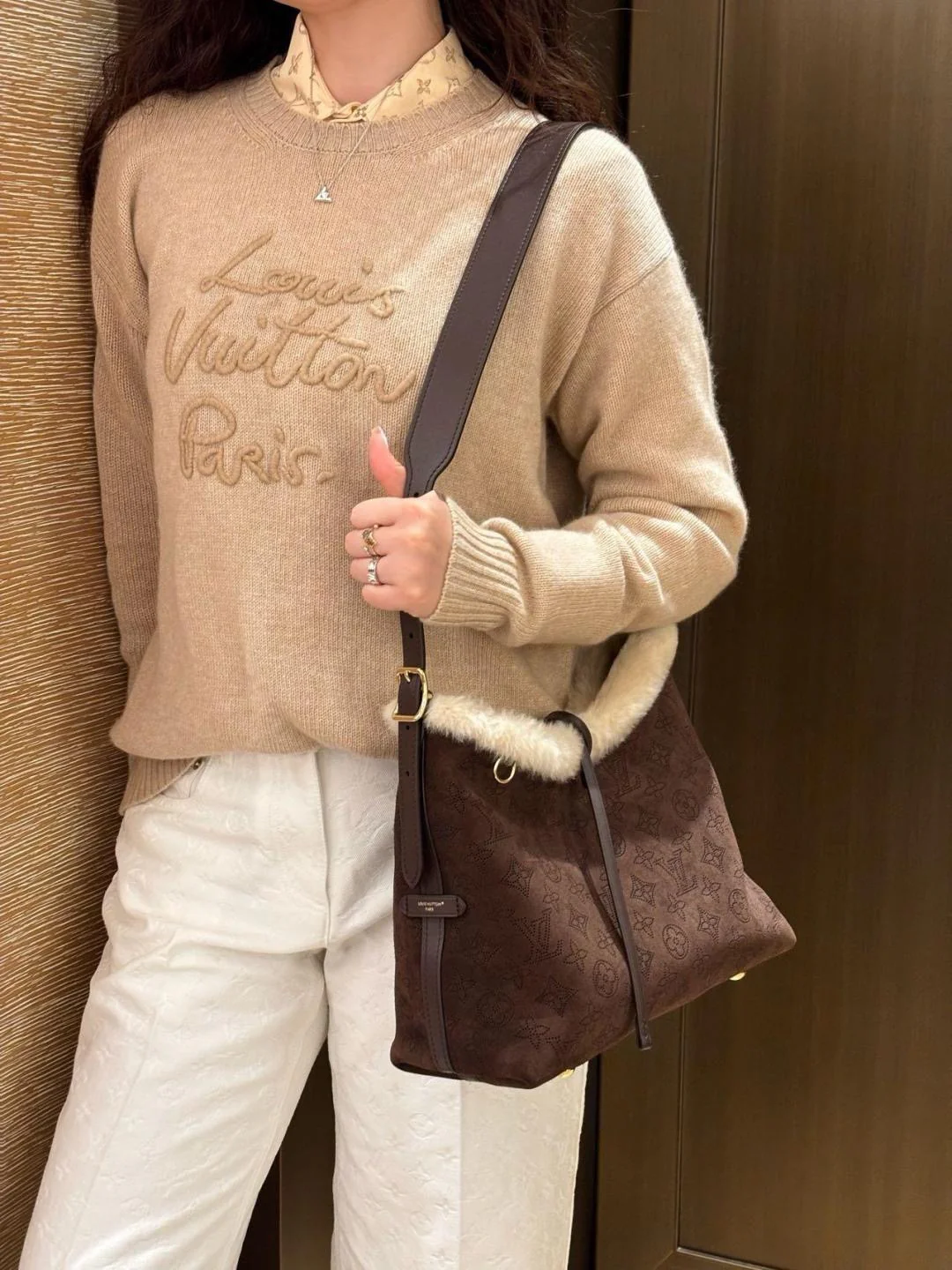 Louis 26ss embroidery cashmere sweater