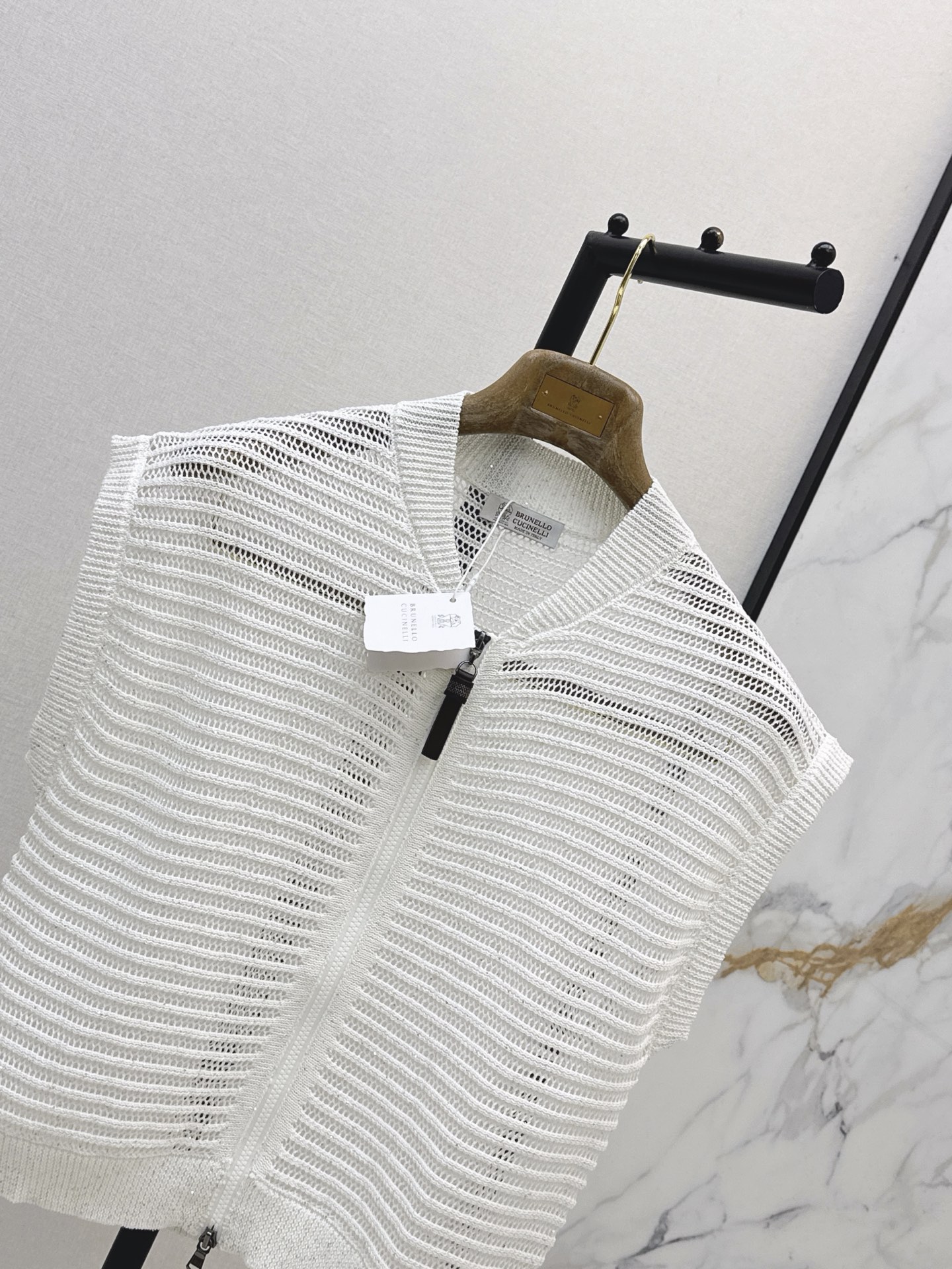 Brun 26ss sleeveless knit cardigan