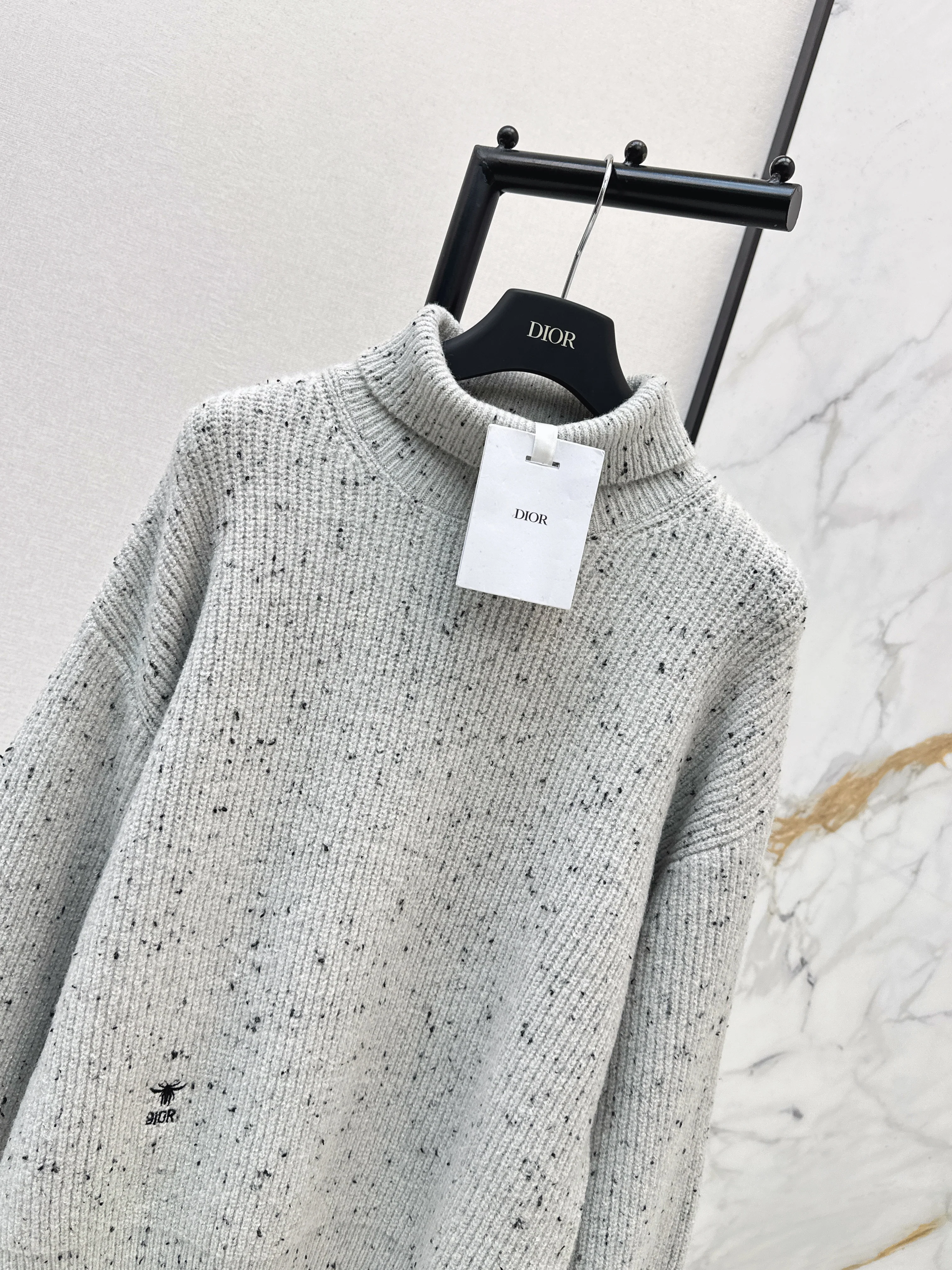 CD 26ss lantern sleeve knitted sweater