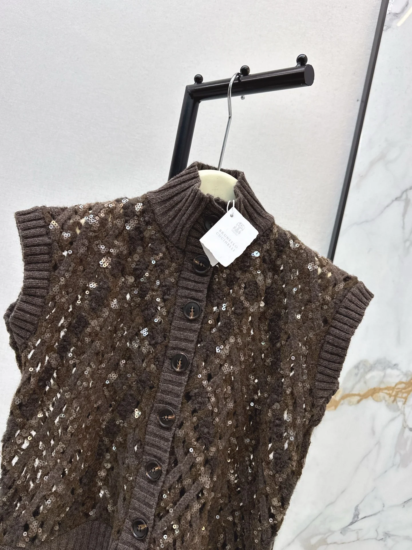 Brun 25fw sequins vest jacket