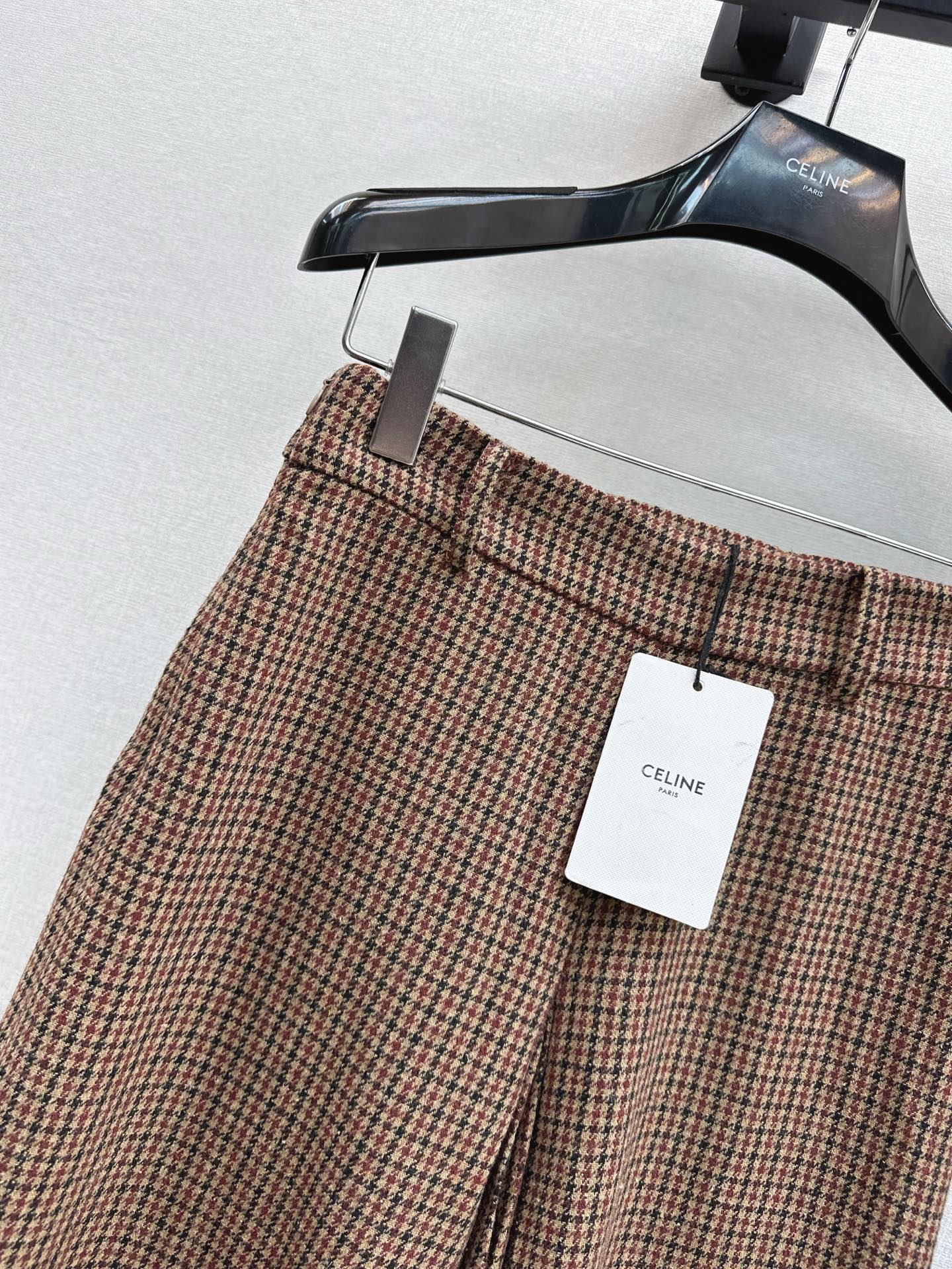 Celi 25fw check dress pants
