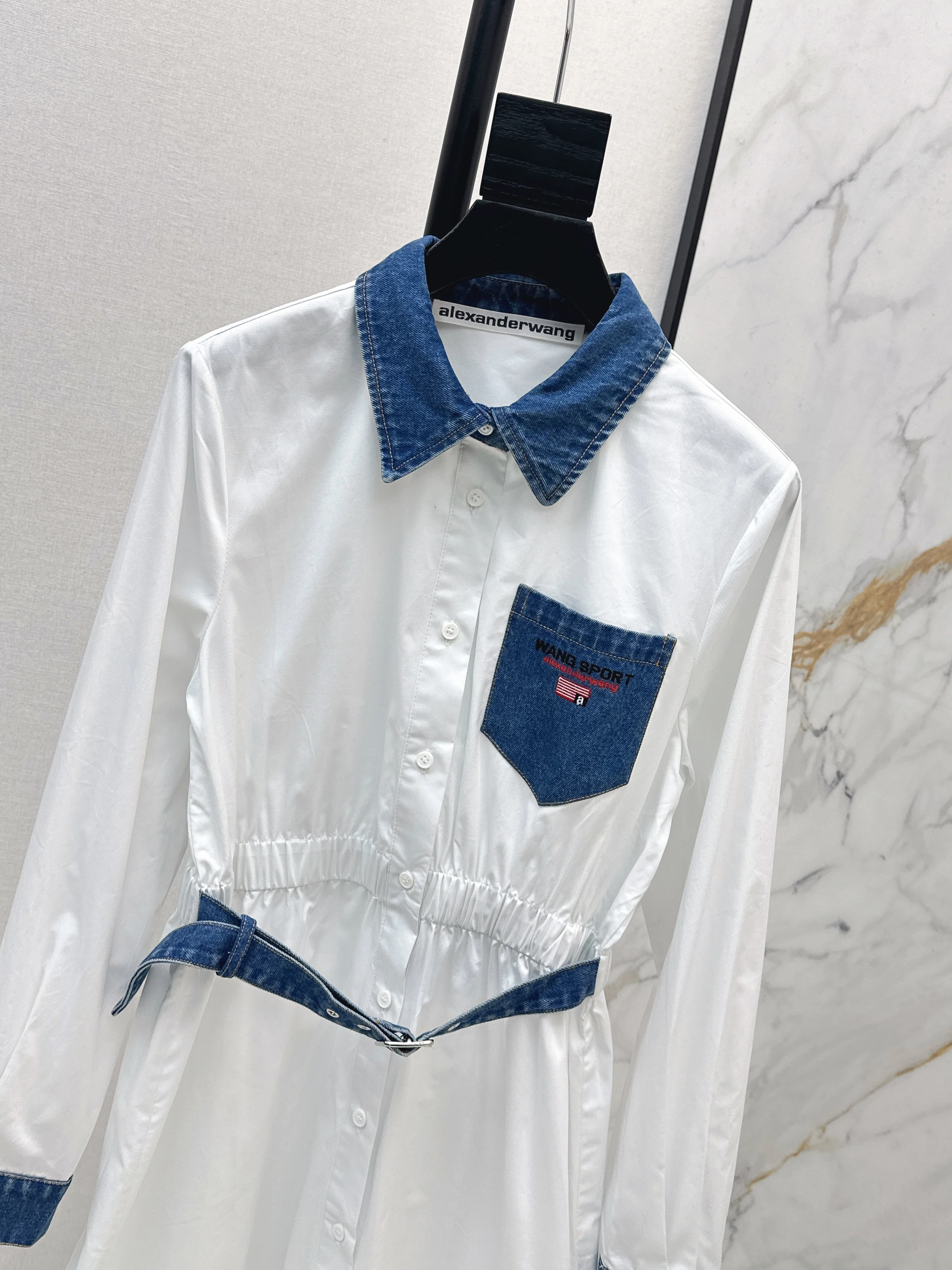 Alex 26ss contract denim shirt dress