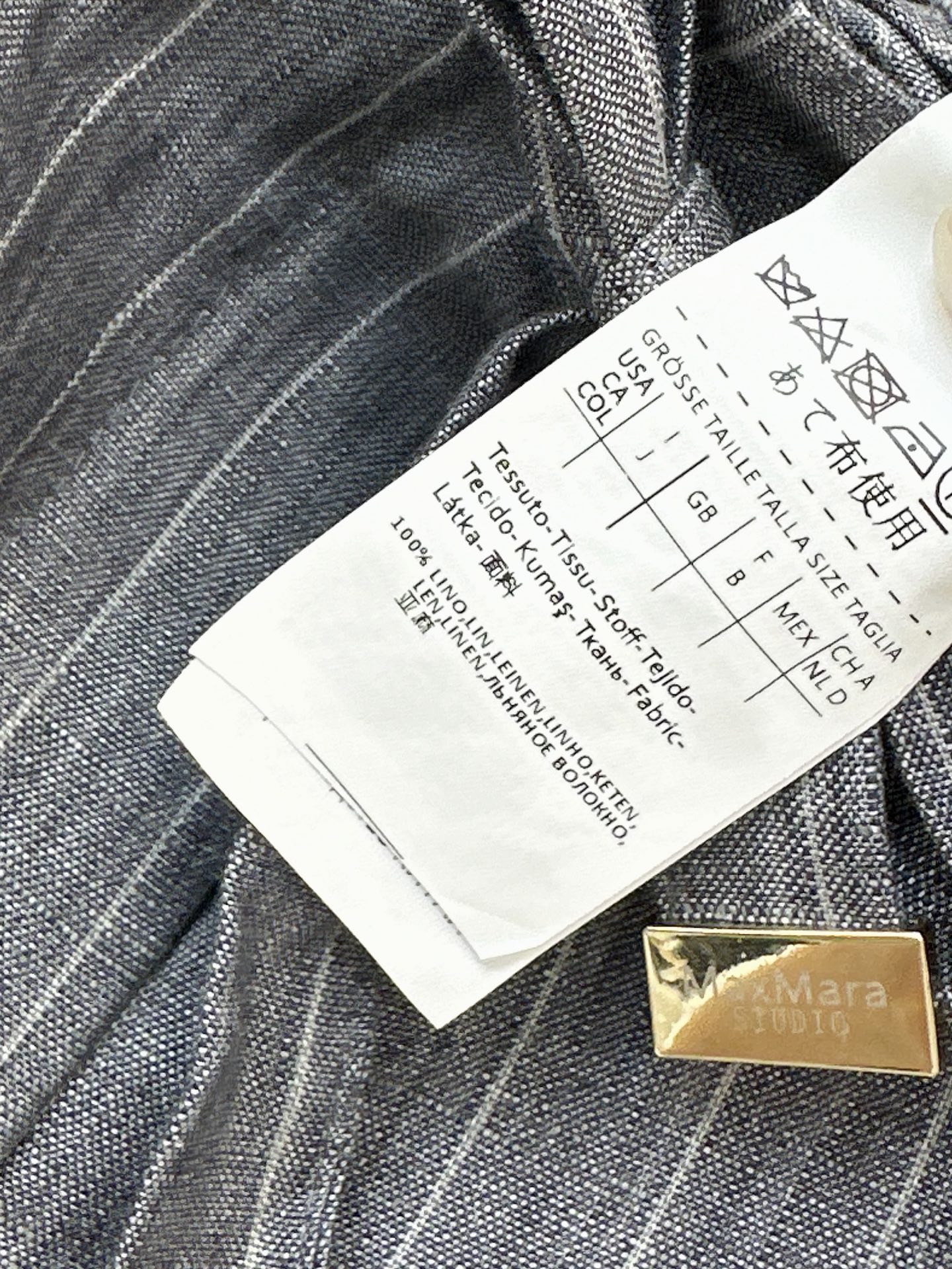 Max 26ss stripe suit pants