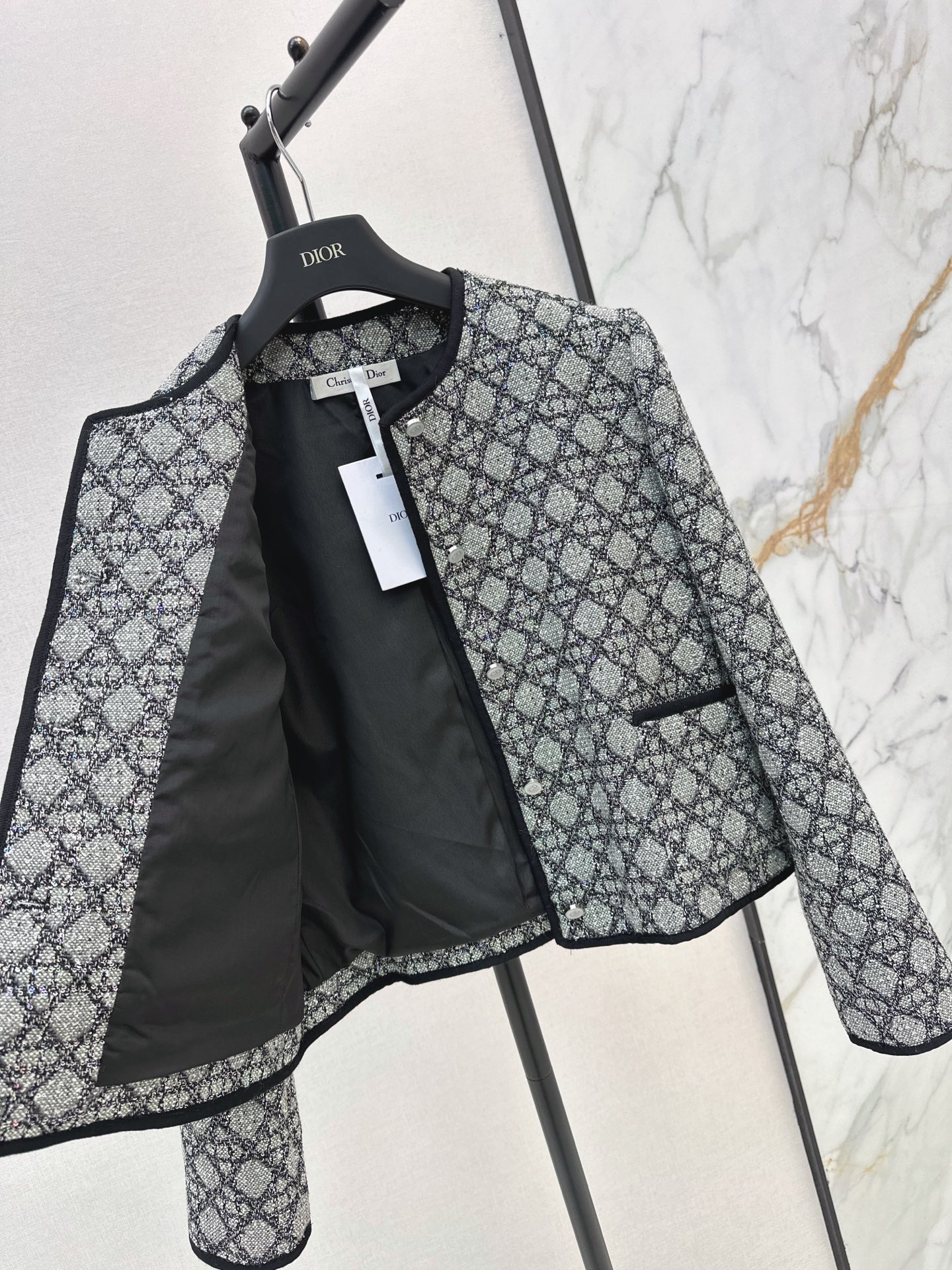 CD 26ss rhinestone tweed jacket