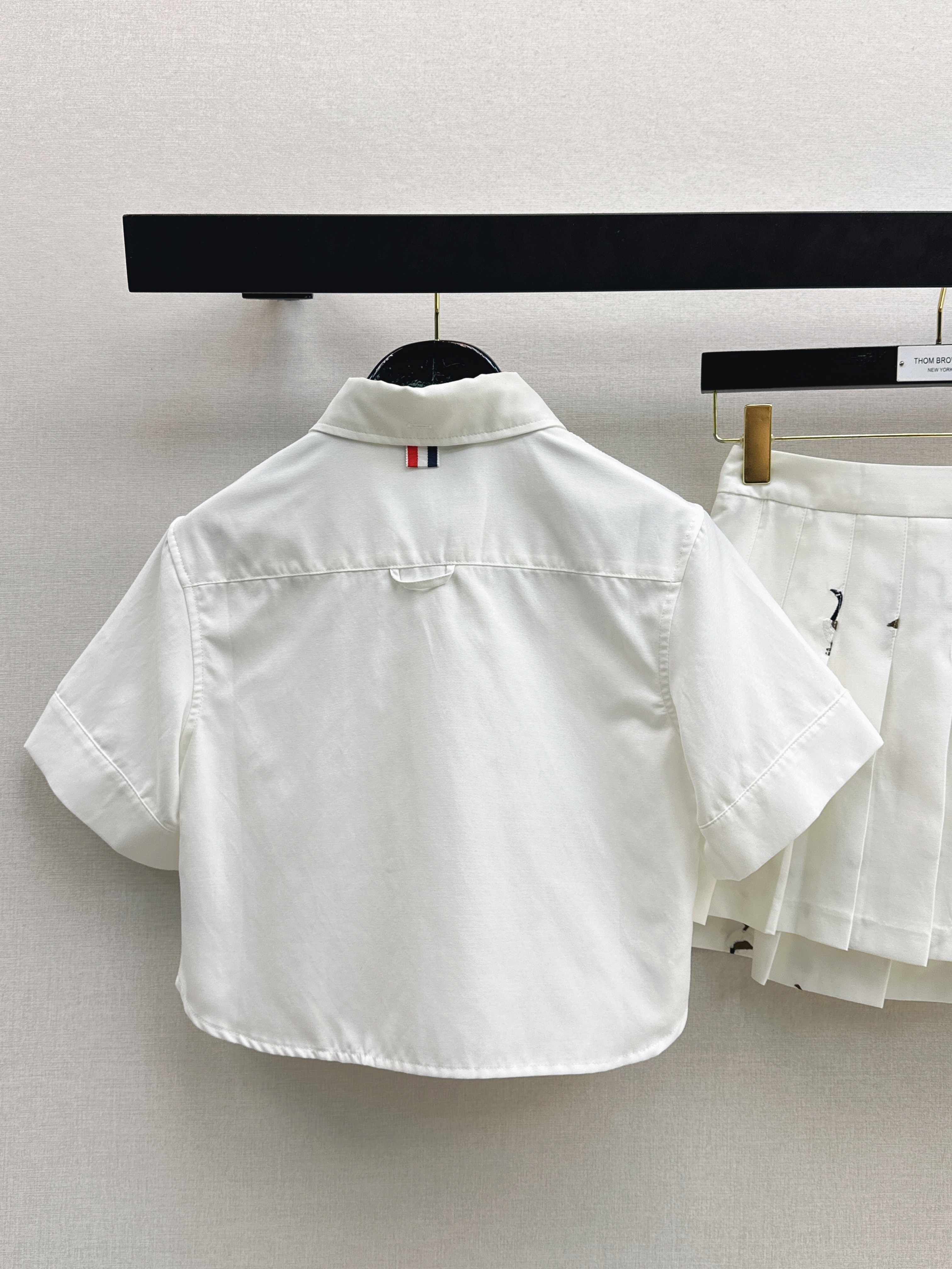 Thom 26ss shirt embroidery skirt set