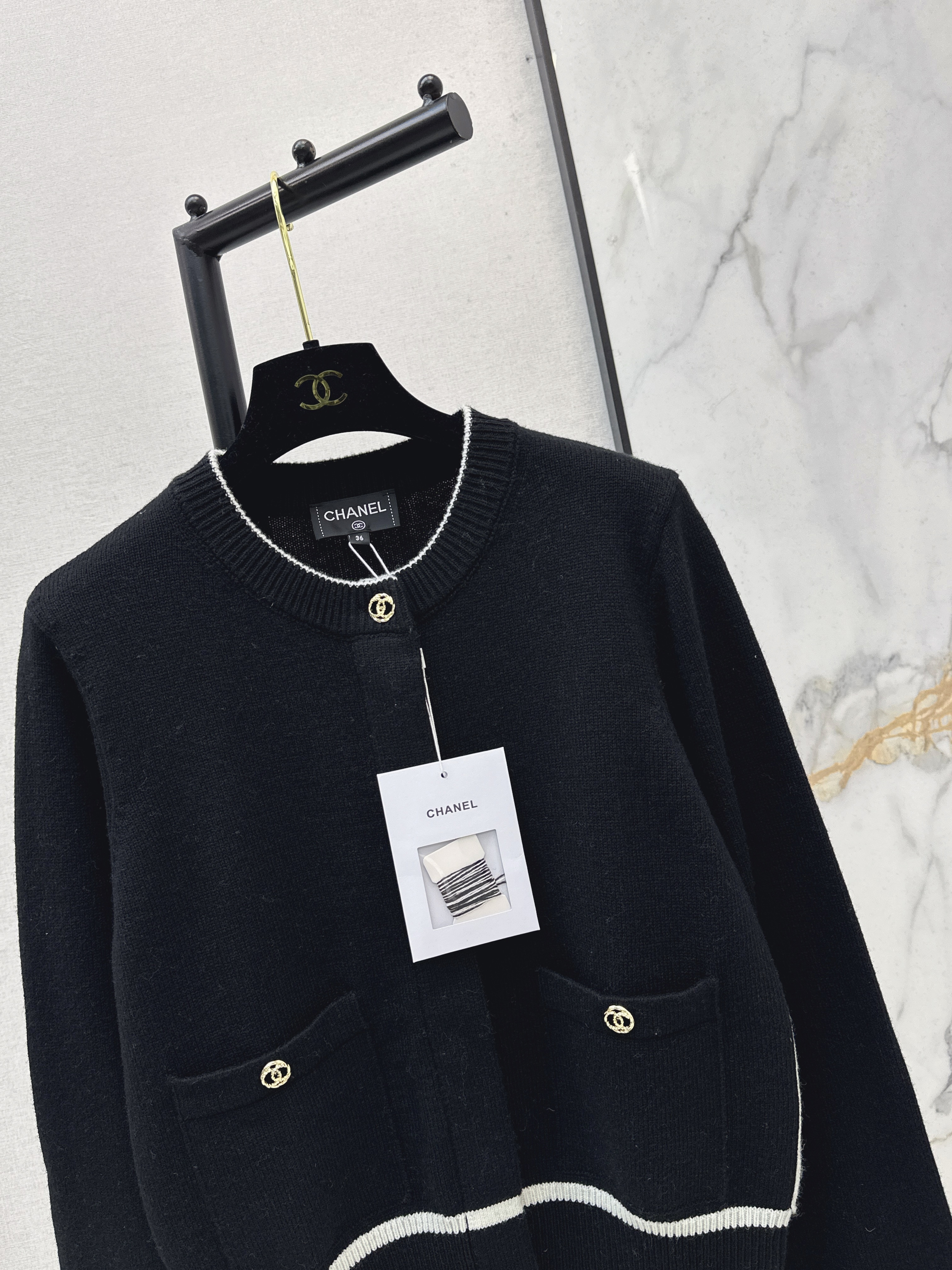 Chan 26ss jacquard cardigan