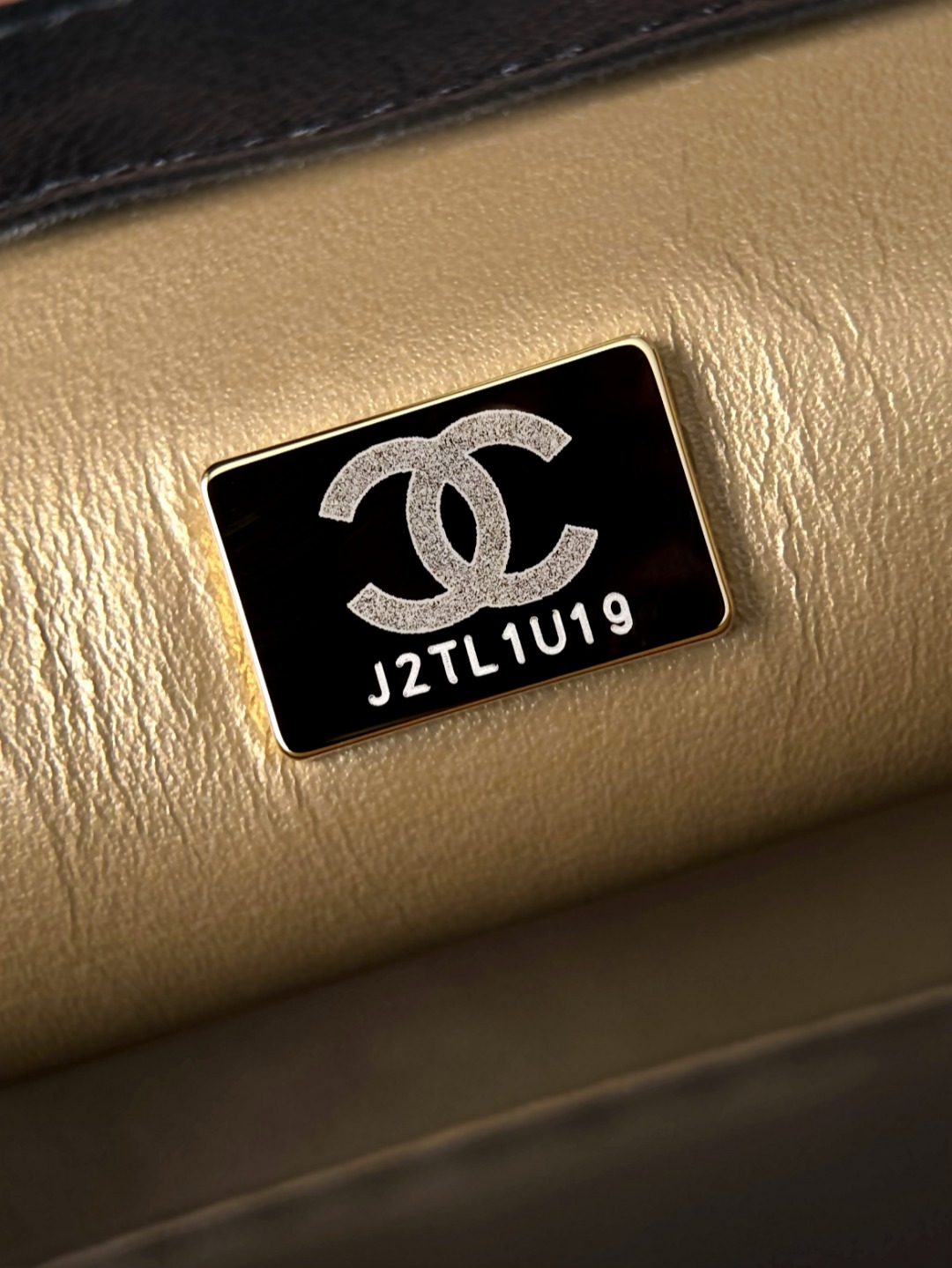 Chan 26ss flap chain bag with gold-tone hardwave
