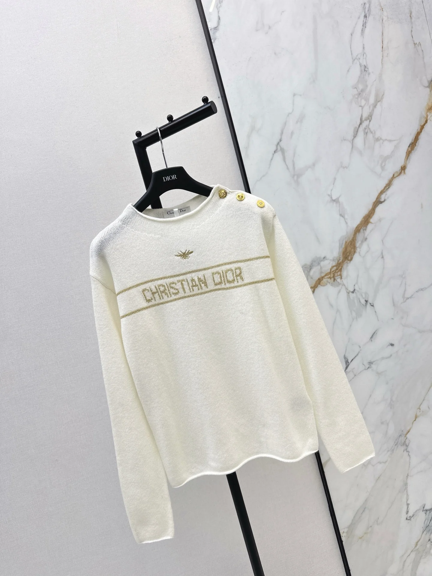 CD 26ss embroidery cashmere sweater