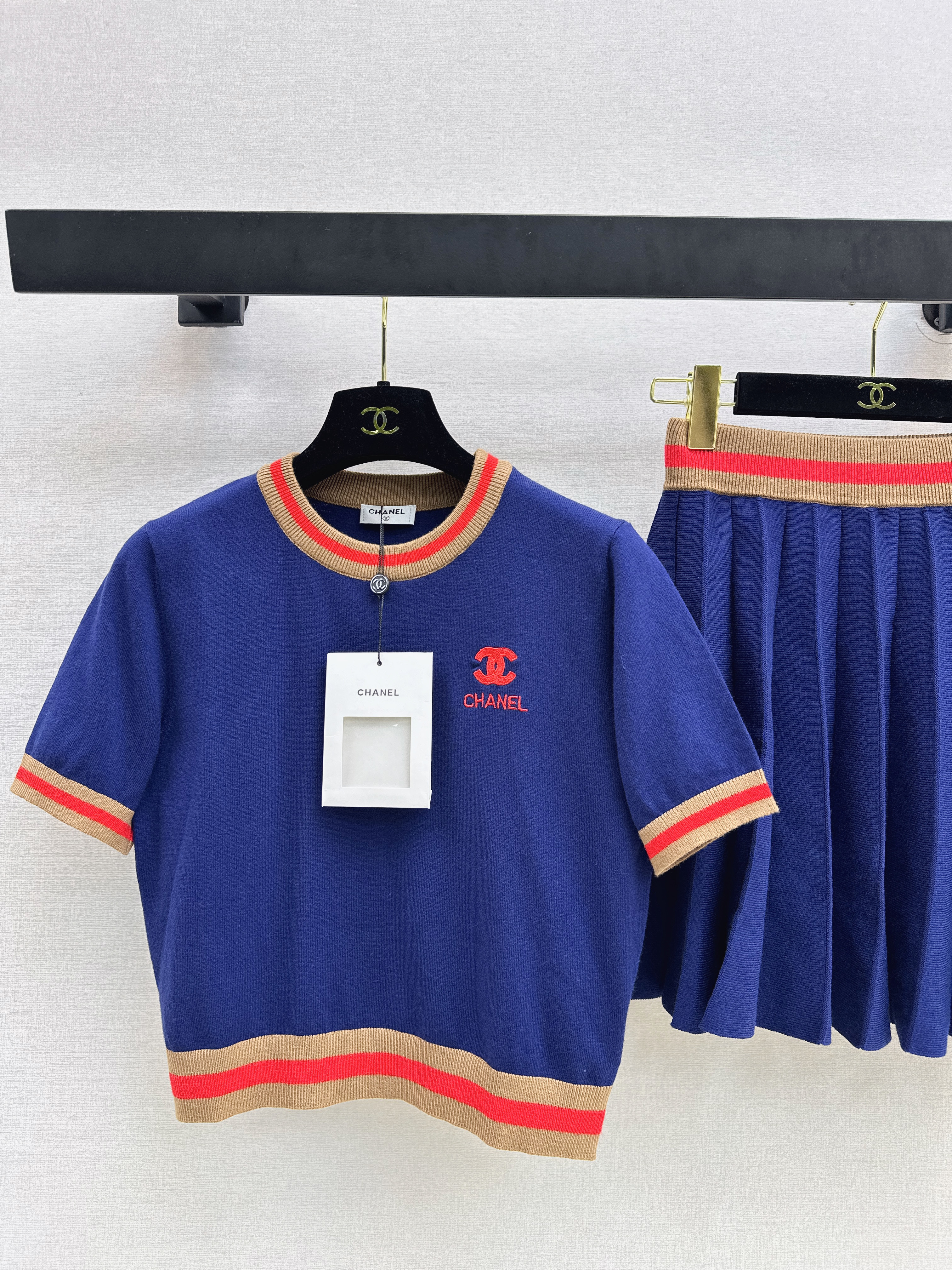 Chan 26ss knitted outfit sets