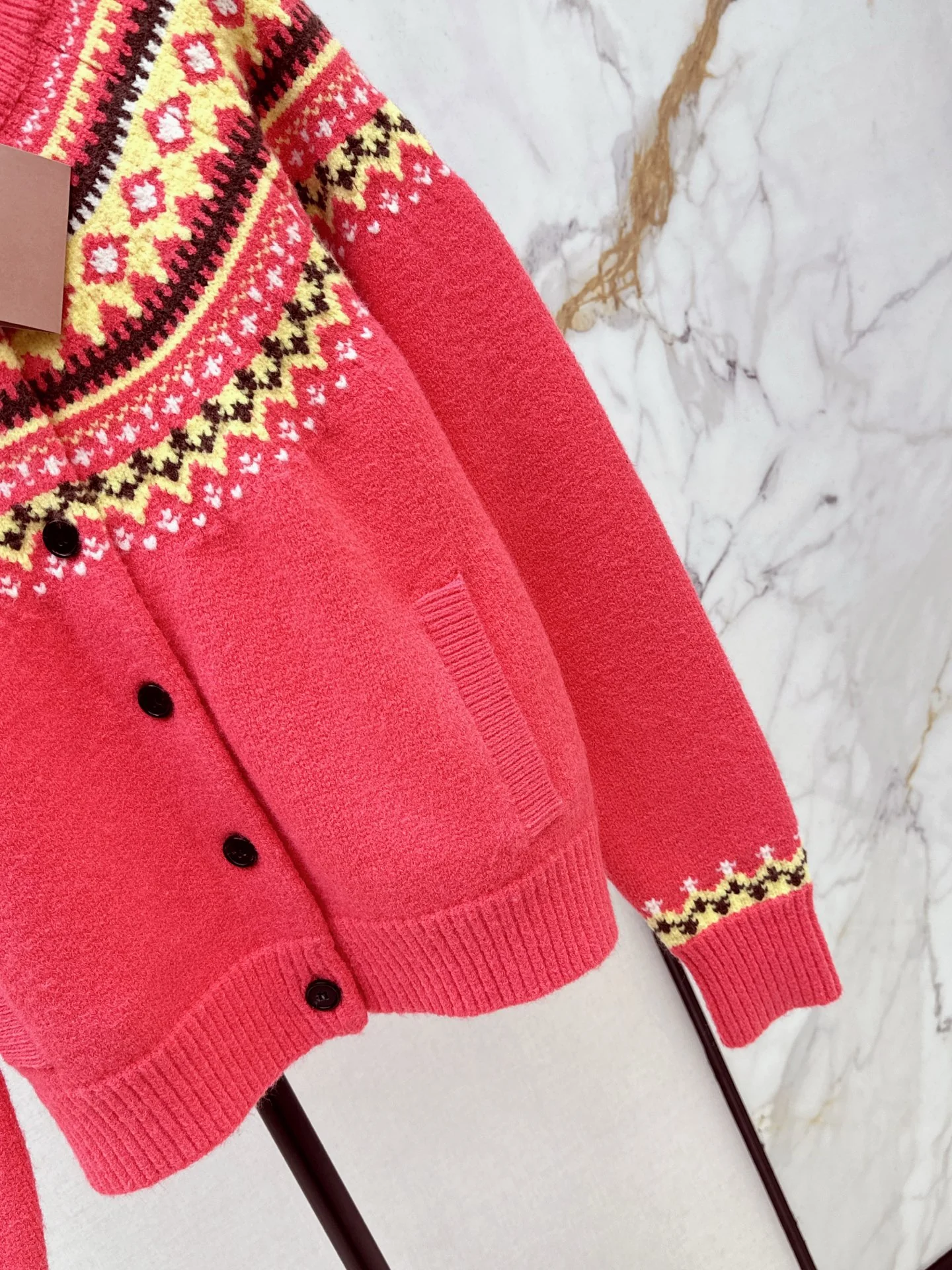 Miu 26ss jacquard cardigan