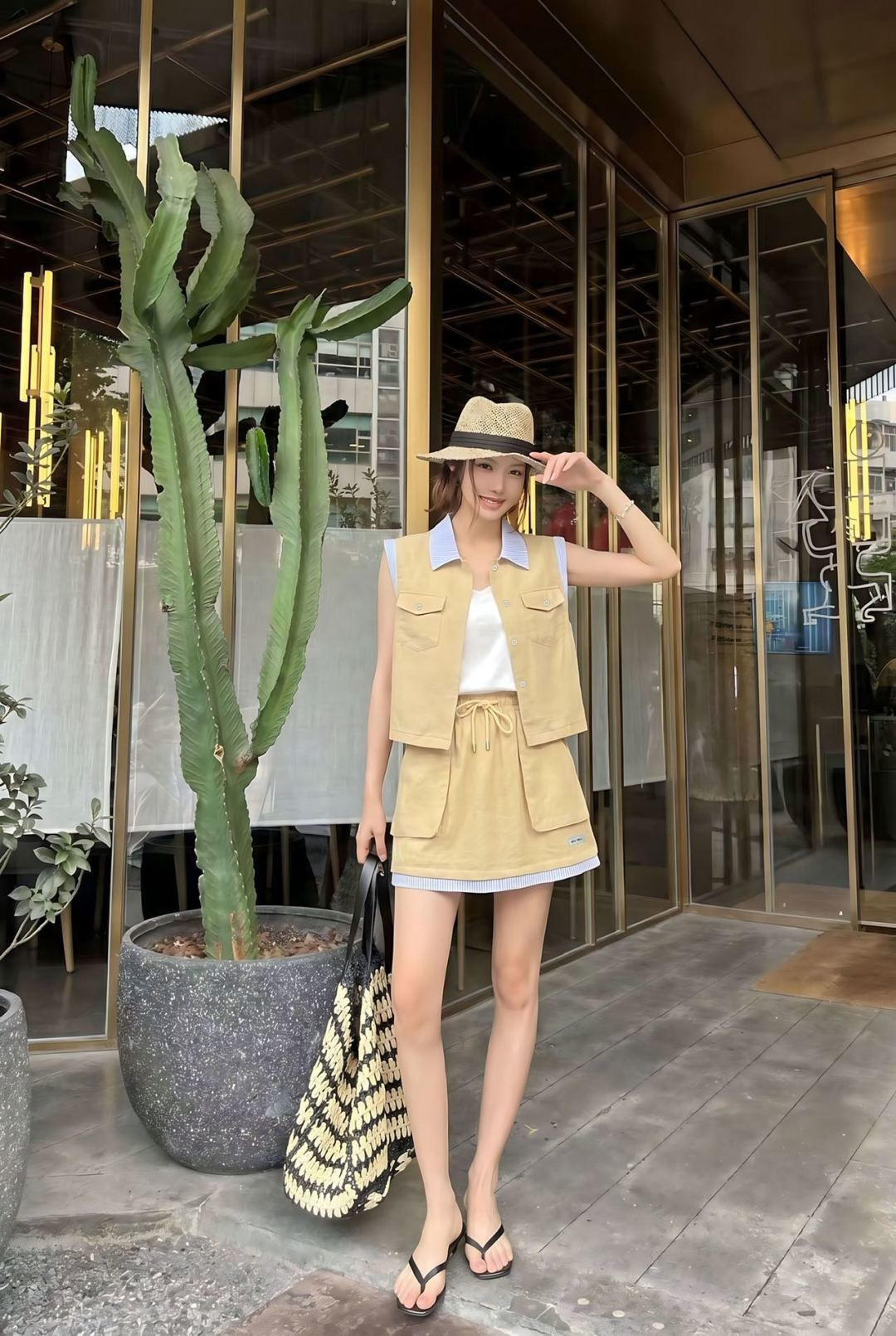 Miu 26ss shirt mini skirt set