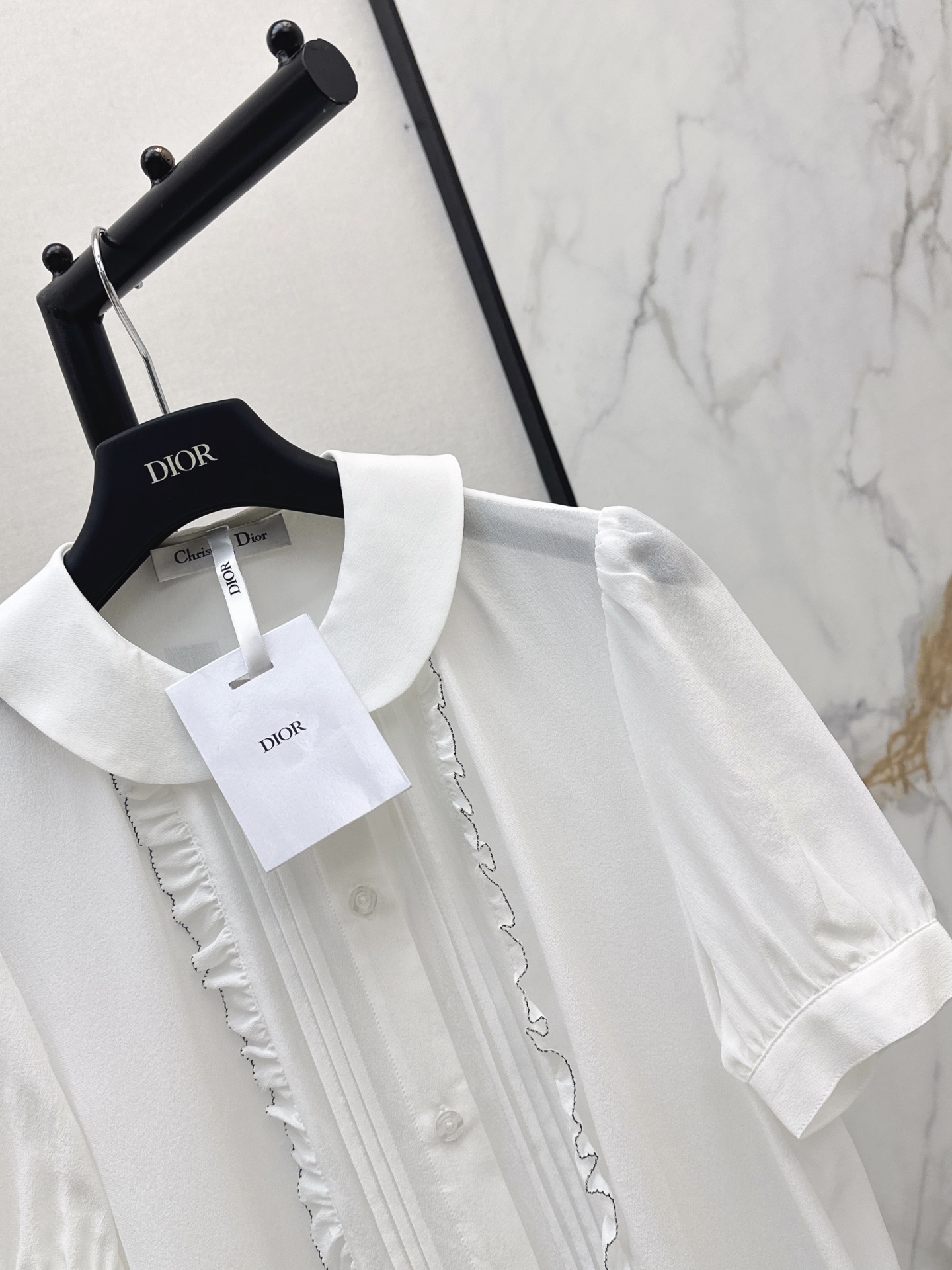 CD 26ss ruffle silk shirt