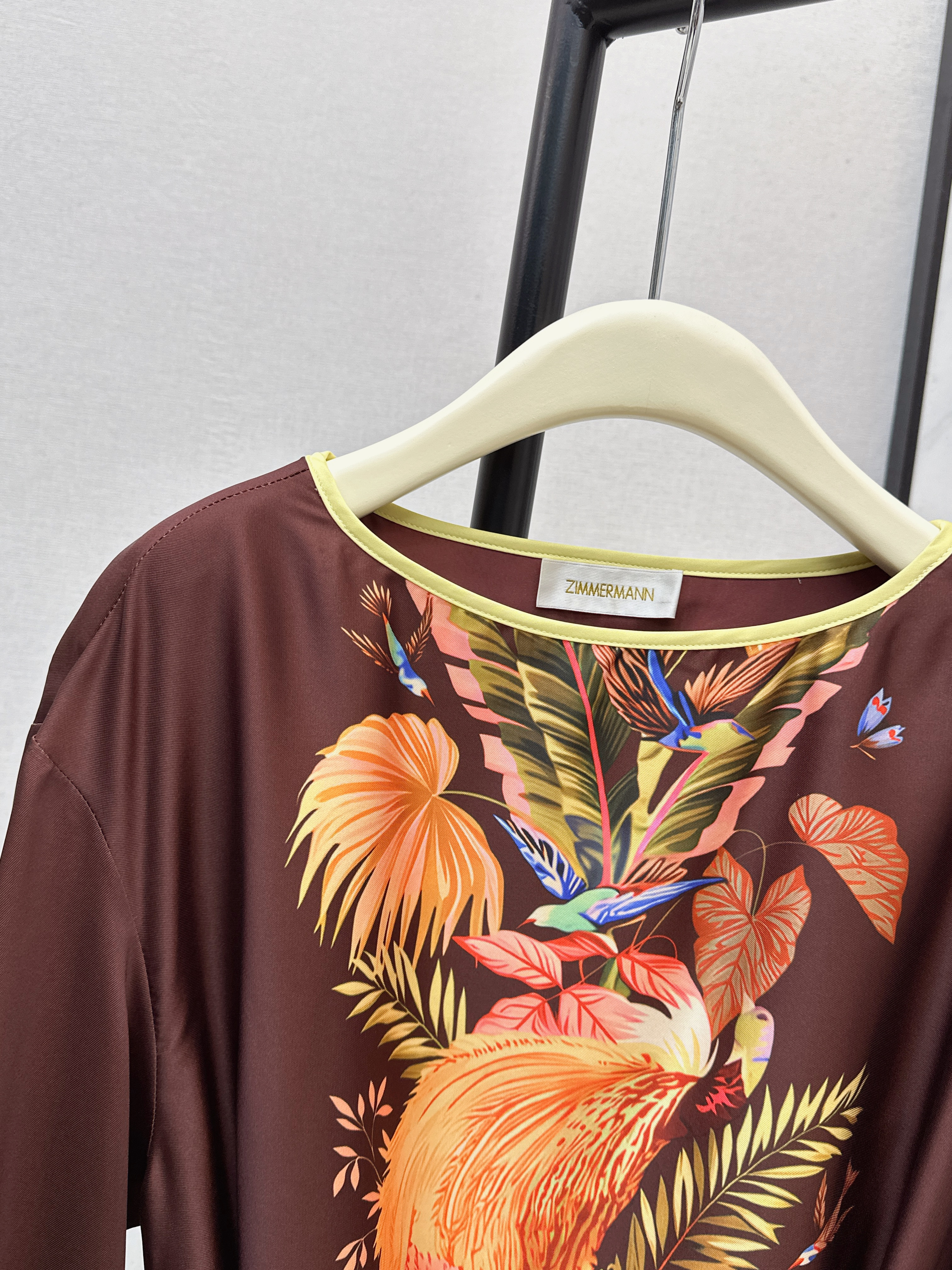 Guc 26ss print silk dress