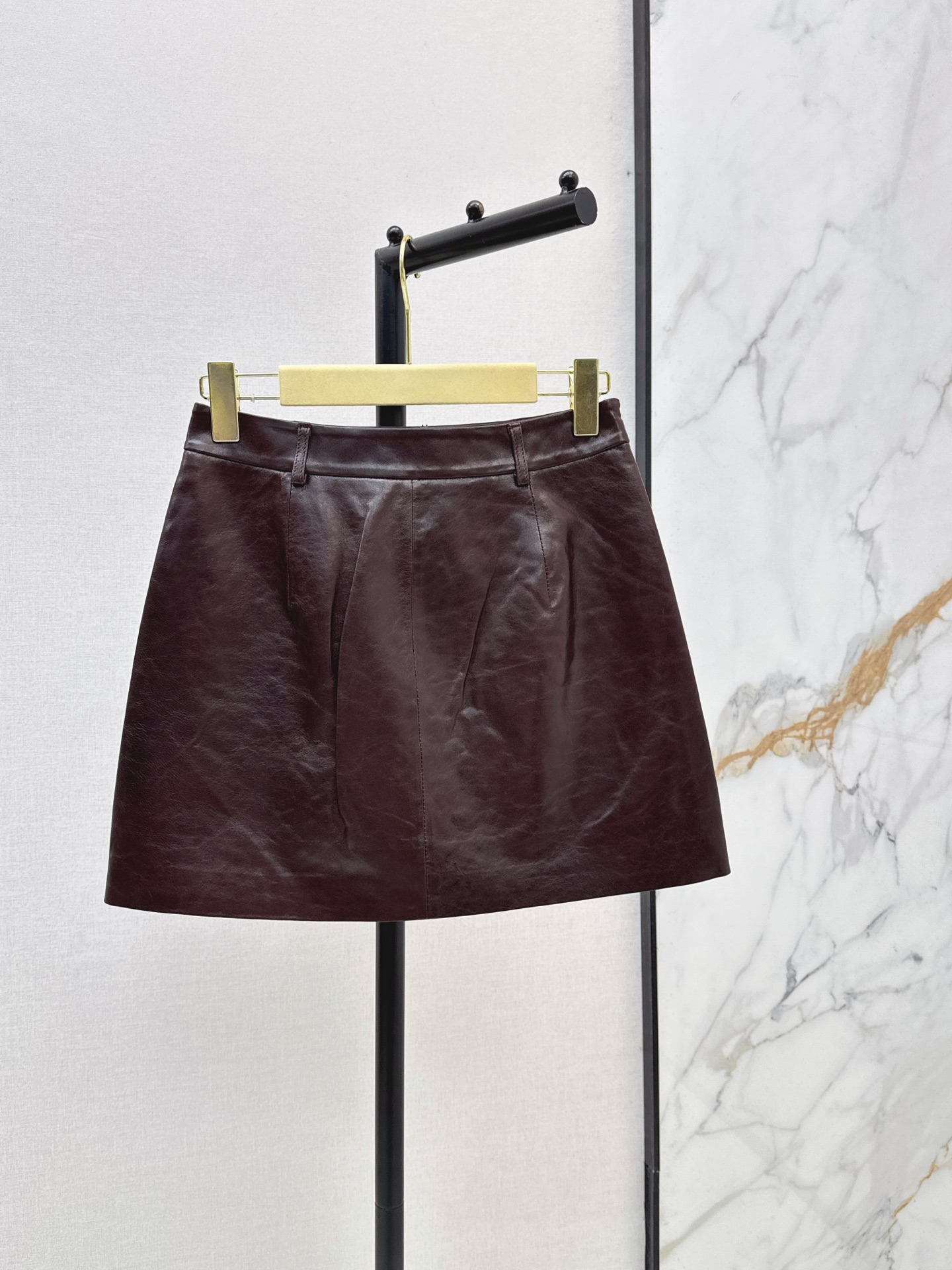 Miu 26ss leather skirt