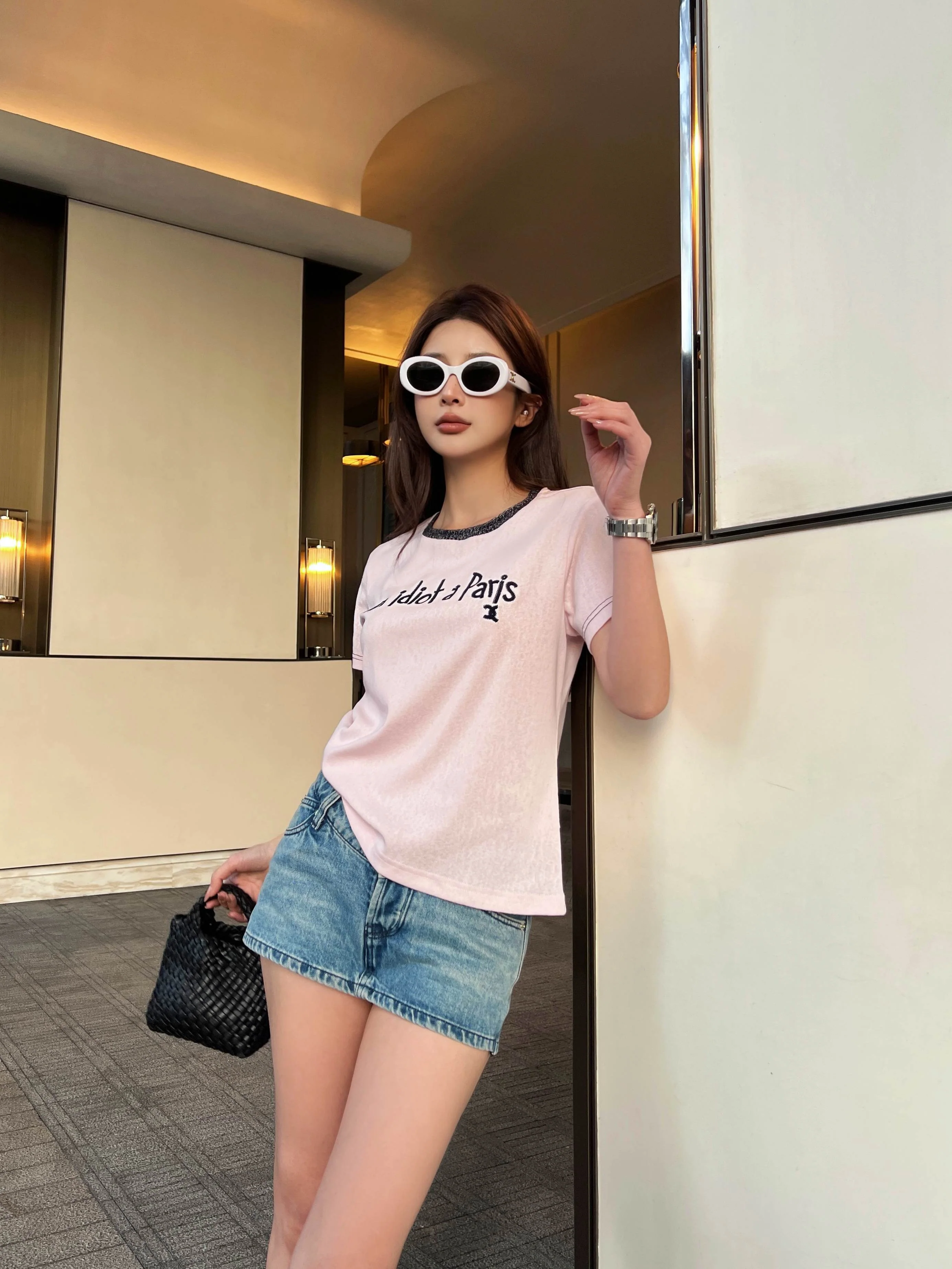 Chan 26ss embroidery t-shirts