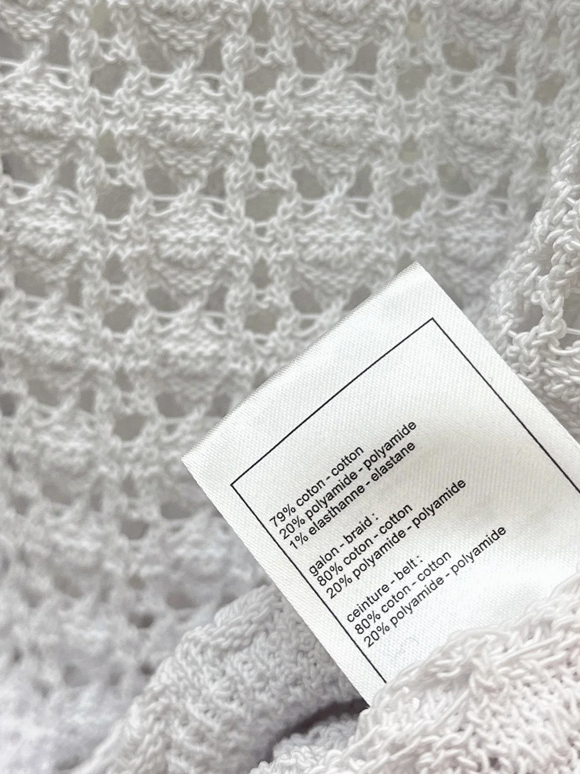 Chan 26ss hollow out knitwear