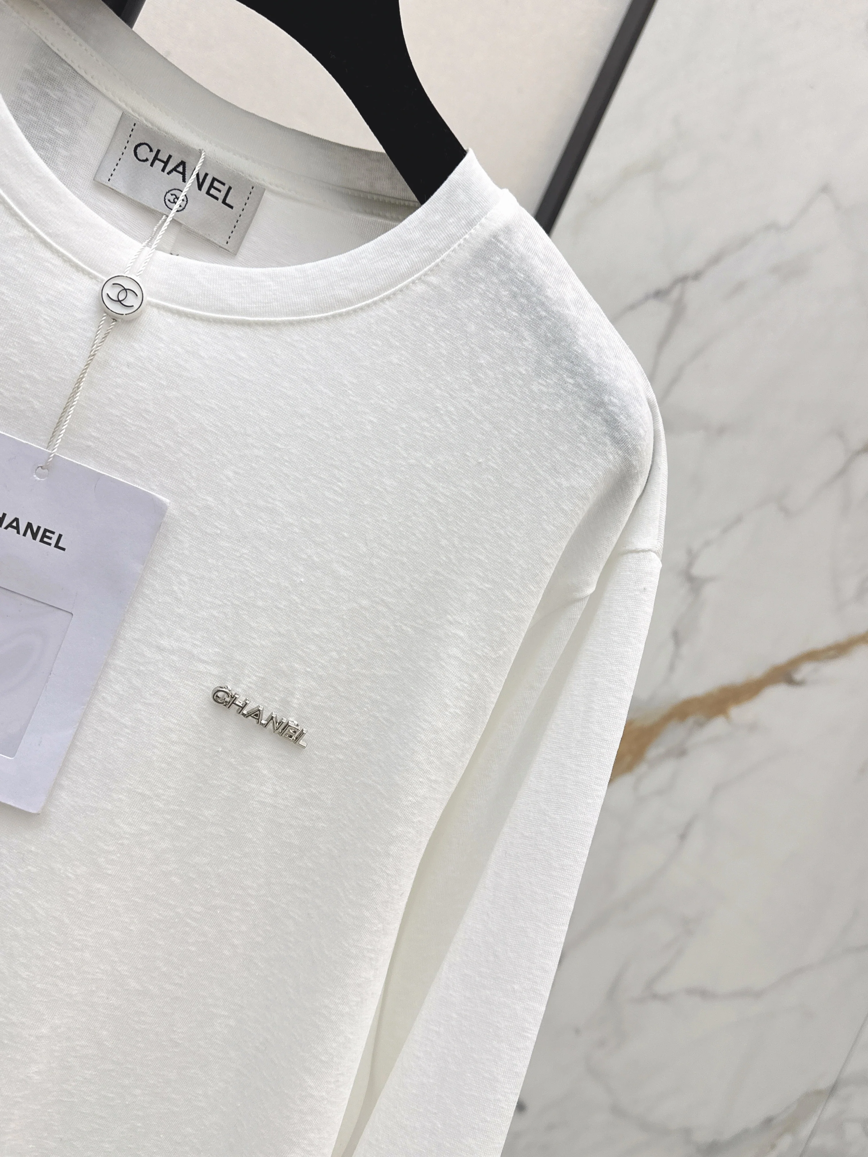 Chan 26ss embroidery logo tee